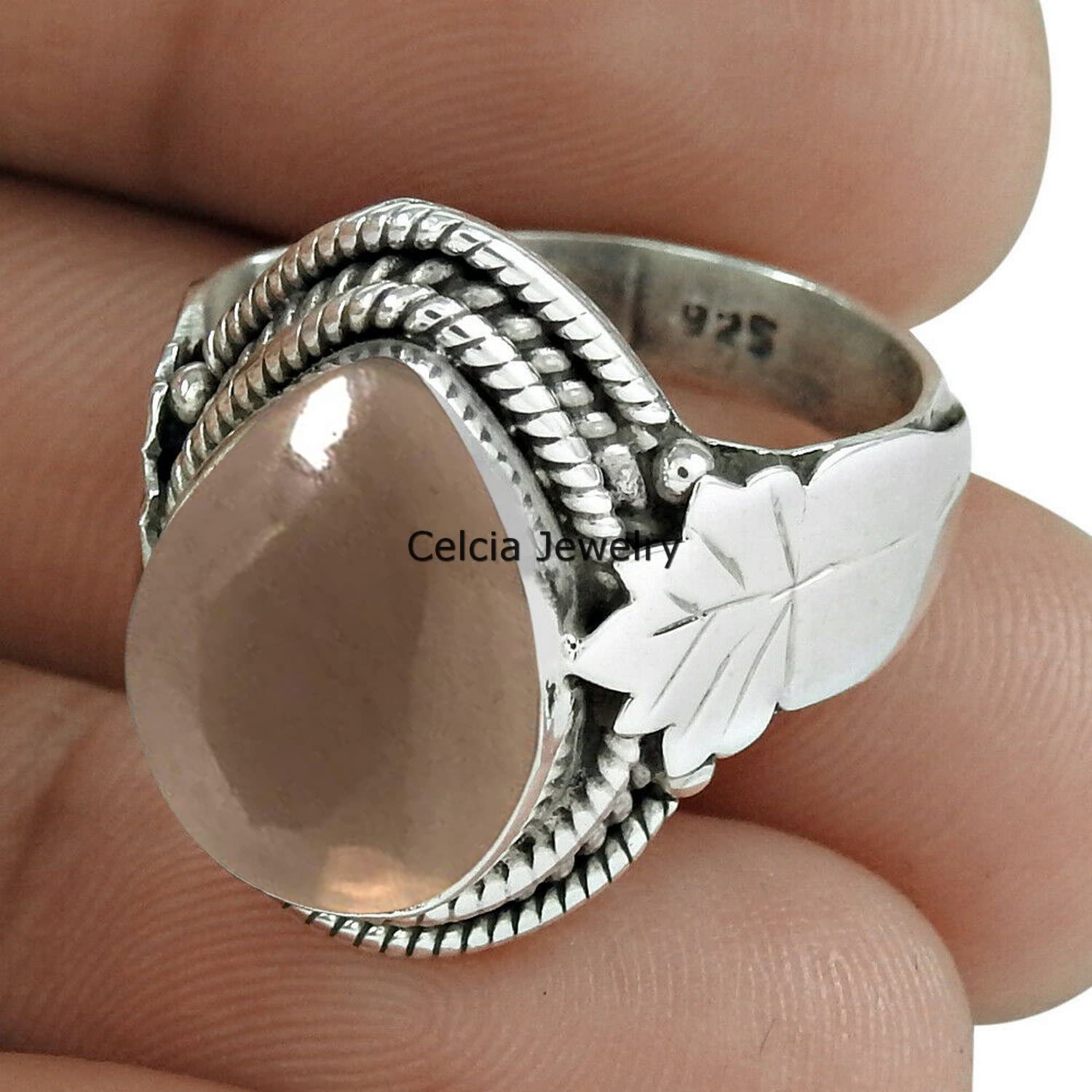 Genuine Smoky Quartz Brown Gemstone Pear Shape Ring, Pure 925 Sterling Silver Statement Band Ring, Unique Handmade Fine Jewelry for Women