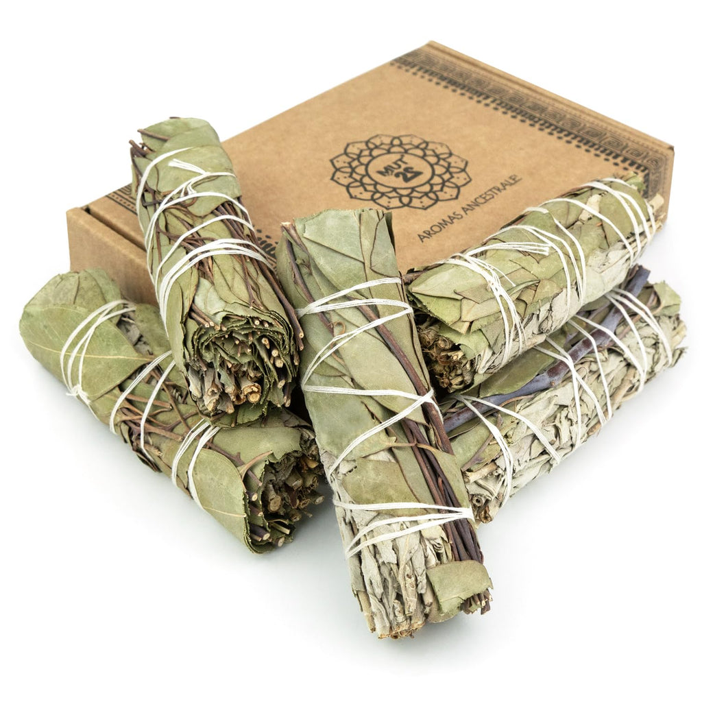 5 Weißer Salbei 10 cm Premium Kalifornischer, 100% natürlich und reinigend, ideal für spirituelle und energetische Rituale