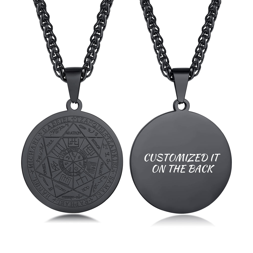 XUANPAI Siegel der Sieben Erzengel Ketten Choker Statement Halskette Talisman Anhänger Amulett Schmuck für Männer