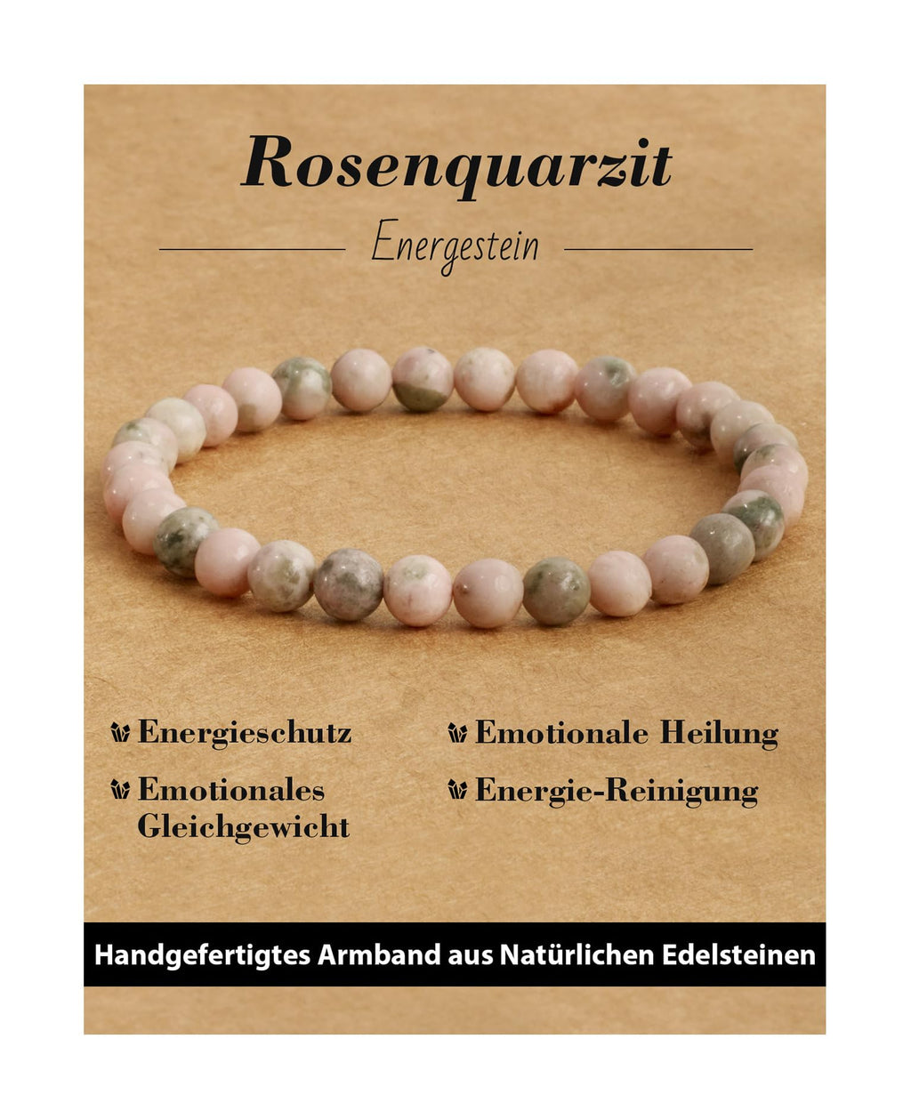 6 mm Healing Stone Bracelet for Men and Women, Real Natural Stone Beads, Lucky Bracelet, Friendship Bracelet, Individual Gift for Good Friends and Sisters