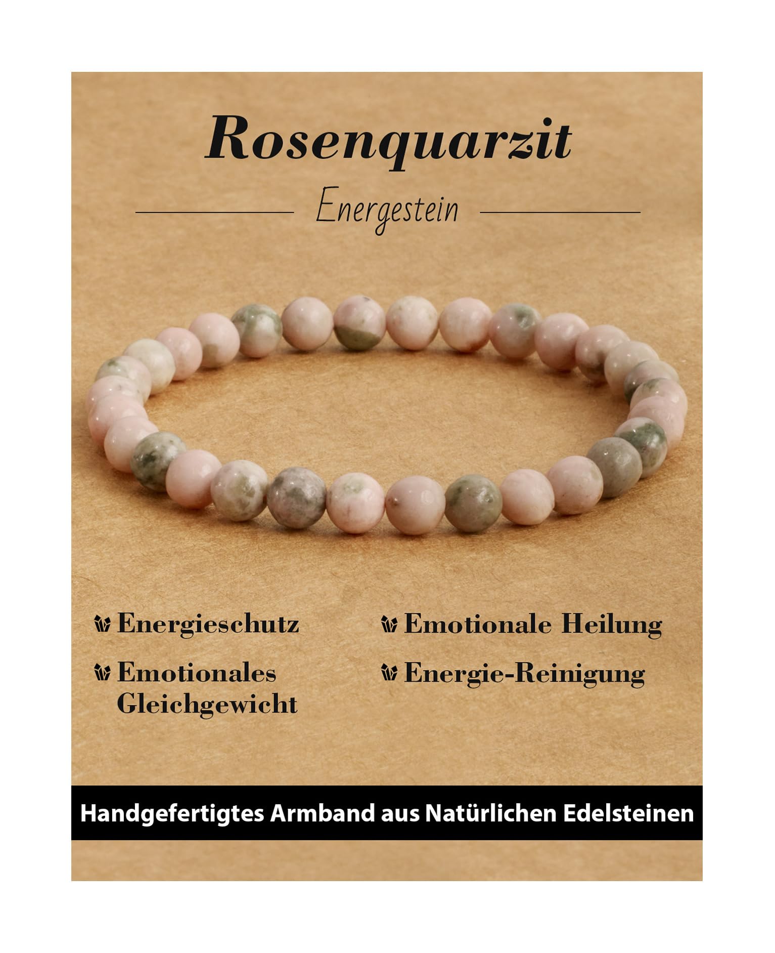 6 mm Healing Stone Bracelet for Men and Women, Real Natural Stone Beads, Lucky Bracelet, Friendship Bracelet, Individual Gift for Good Friends and Sisters