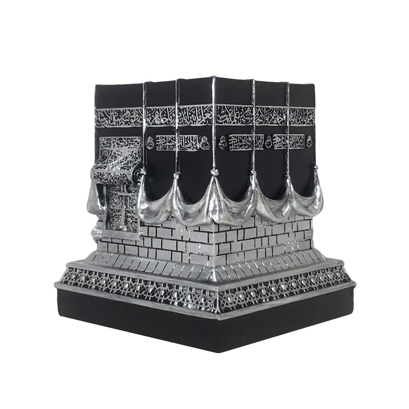 Islamic Kaba Replice Model, Muslim Turkish Home Table Decorations Perfect Islamic Ramadan Showpiece Eid Gifts Bookend Gold Plated Traditional Home Table Fireplace Decor