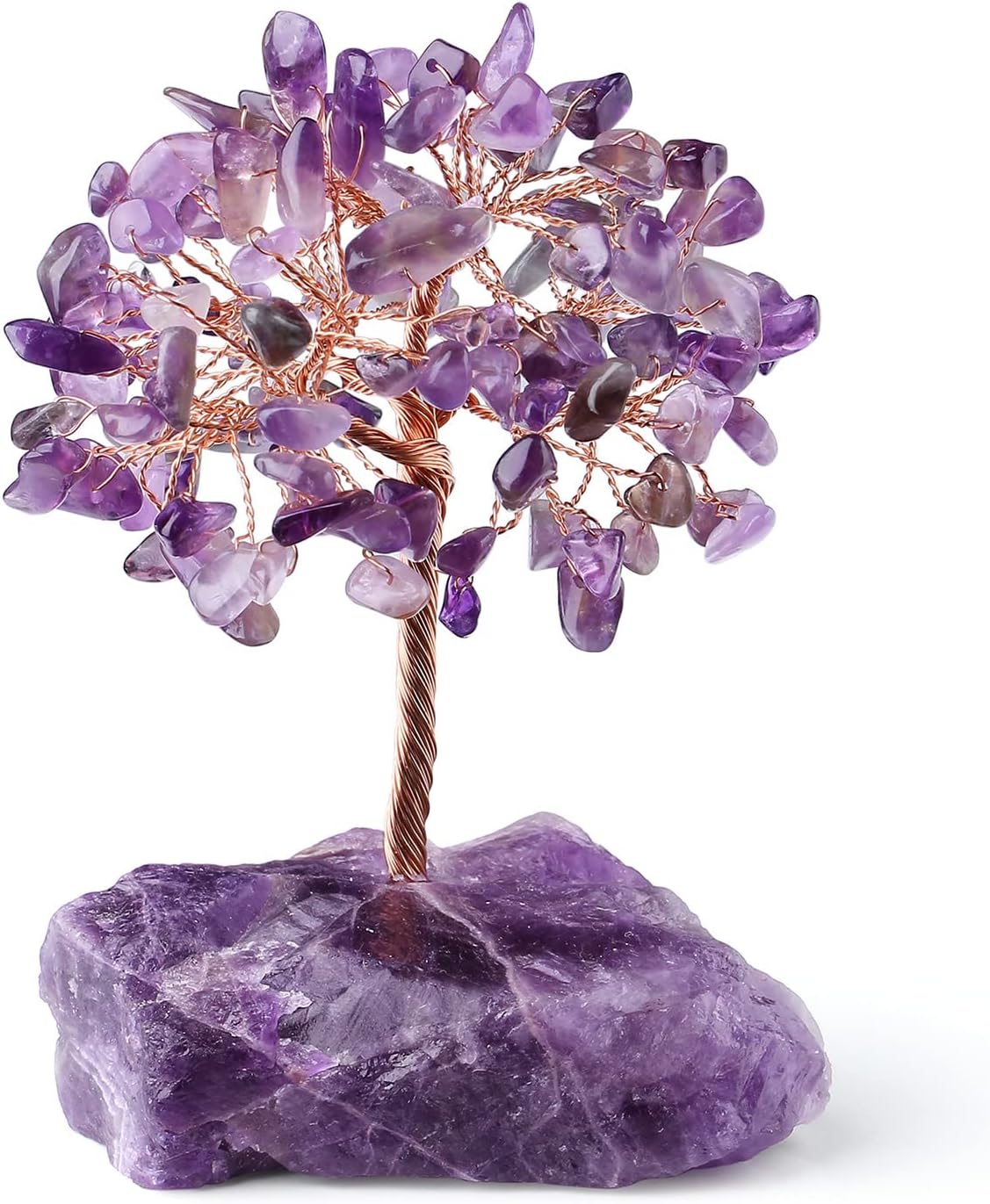 XIANNVXI Amethyst Crystal Tree Crystals Money Tree of Life Decoration Feng Shui Natural Gemstones Decorative Tree of Life Tumbled Stones Base Bonsai Tree Decorative Item Home Decor