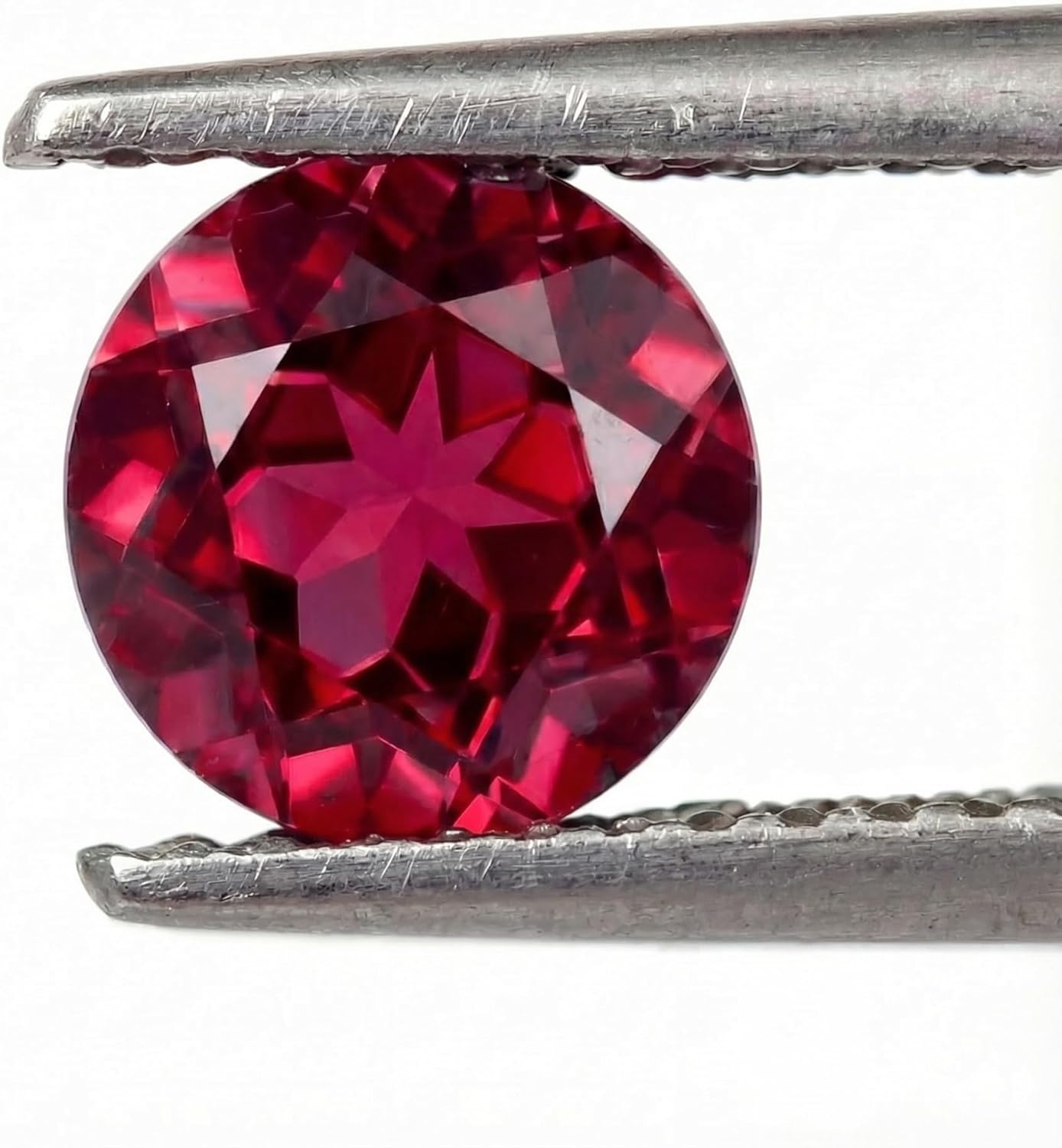 Rubin Stein, Künstlicher Ruby im Labor Gezüchtet, Rubinrot, 0,5–2,0 ct, Runder Brillantschliff, AGL-Zertifiziert, Loser Edelstein zur Schmuckherstellung (Ohrringe, Ringe, Halsketten)