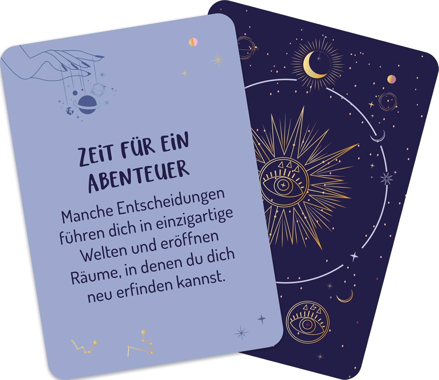 Orakelkarten für die großen und kleinen Entscheidungen des Lebens: Nutze die Entscheidungskraft des Universums. 50 Kärtchen mit Anleitung