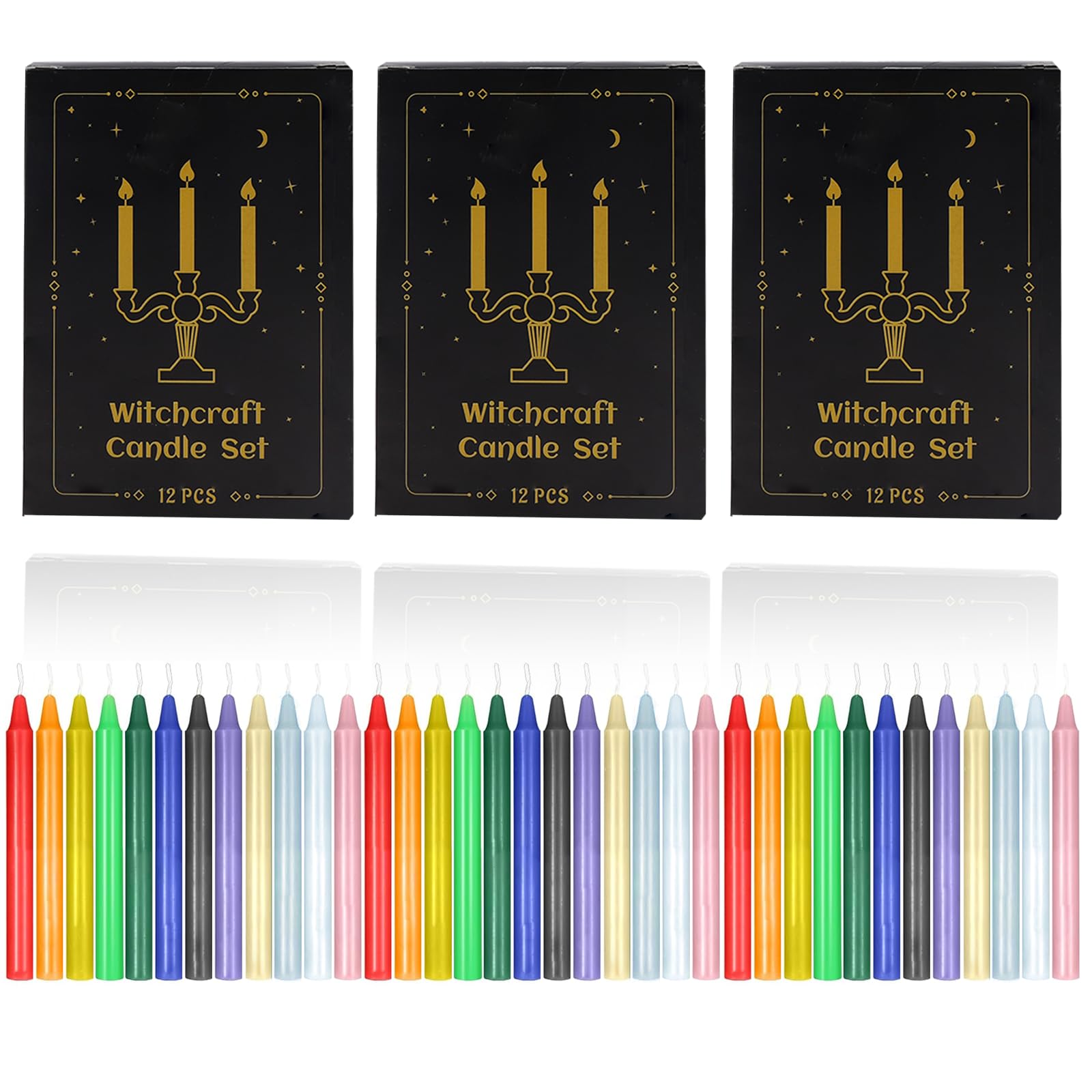 20 Taper Candles, Premium Black Candles, Black Candles, Diameter 1.8 cm, 20 cm, Taper Candles Black Long, Odourless Taper Candle for Table Decoration, Banquet, Wedding