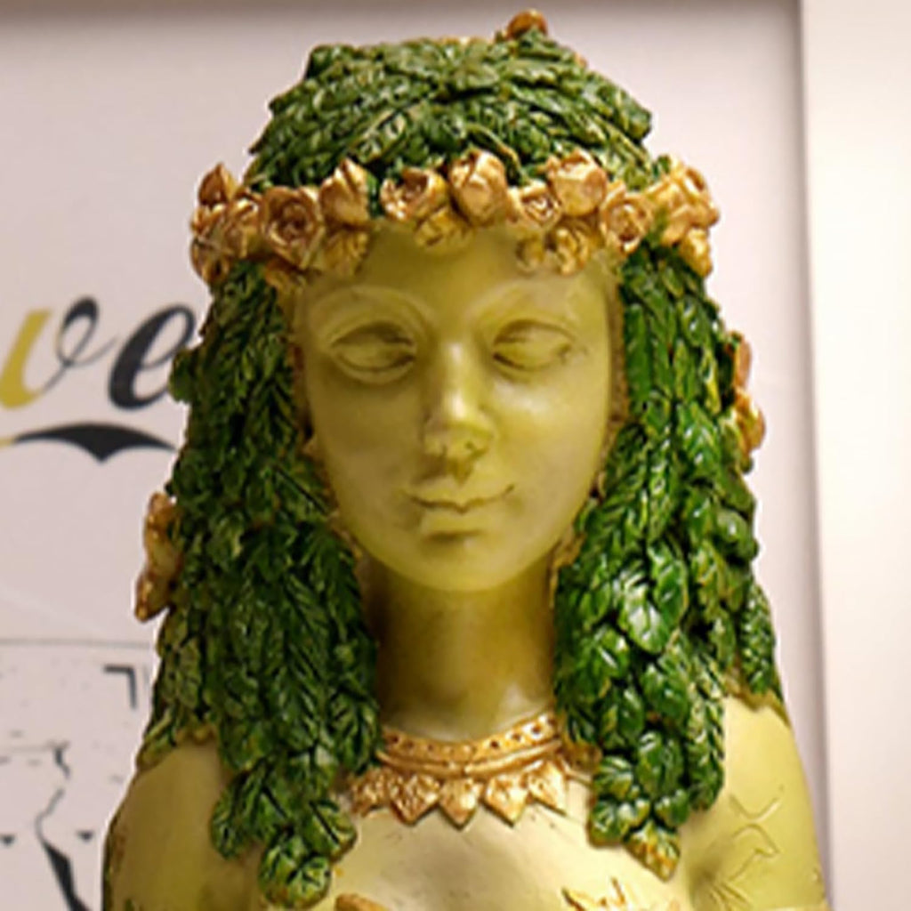 17,8 cm Mutter Erde Statue,Millennial Gaia Göttin Statue,Kunstharz Kunststatue,Handbemalte Heilfigur,aus Feinstem Harz Gegossen,Wunderschön Geformtes Design,für Zuhause,Kunstraum,Garten,Freien