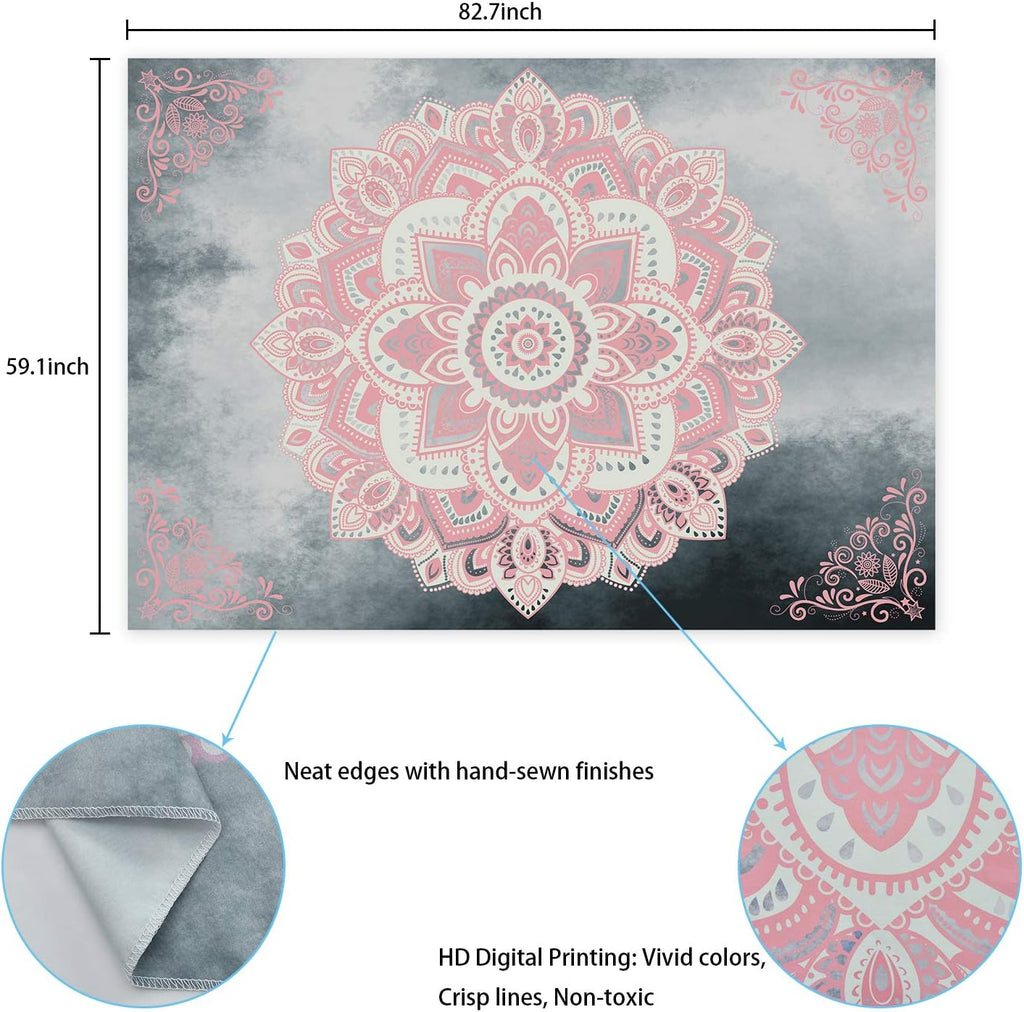 Alishomtll Mandala Wandtuch Bohemian Wandteppich Indian Wandbehang Psychedelisch Deko Wall Hanging Tapestry Tapisserie Groß 210 x 150cm