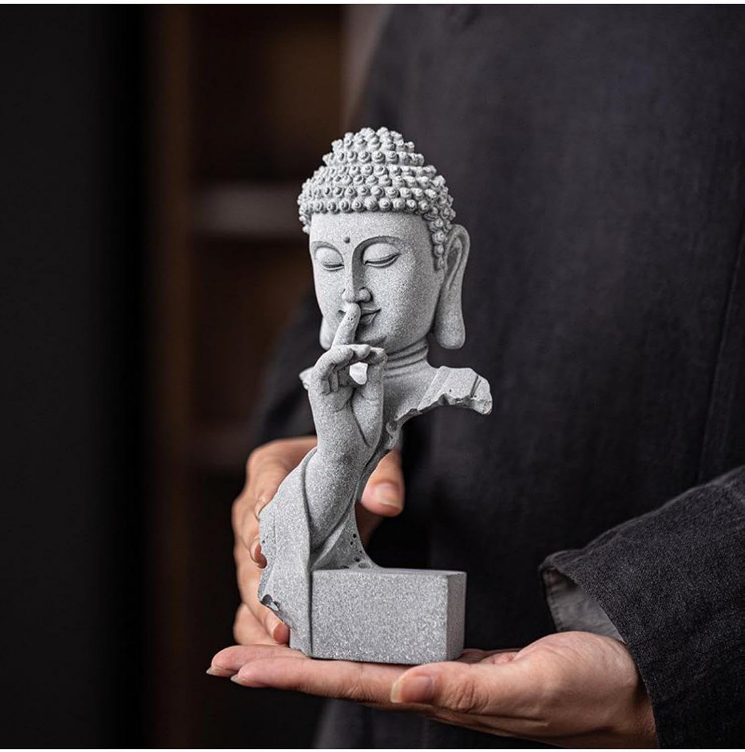 Buddha-Statue für Zen-Dekor, Meditations-Buddha-Heimdekoration, dekorative Yoga-Figuren für spirituelle Räume, Boho-Goldstatue für Bürotisch, Wohnzimmer, Dekorationen