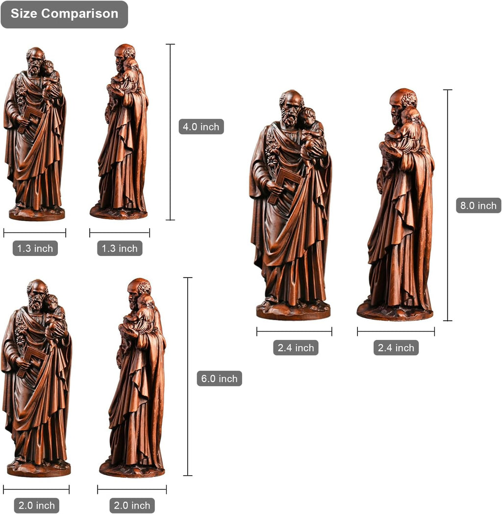 BGCarvedGrace St.Joseph Holding Baby Jesus Statue