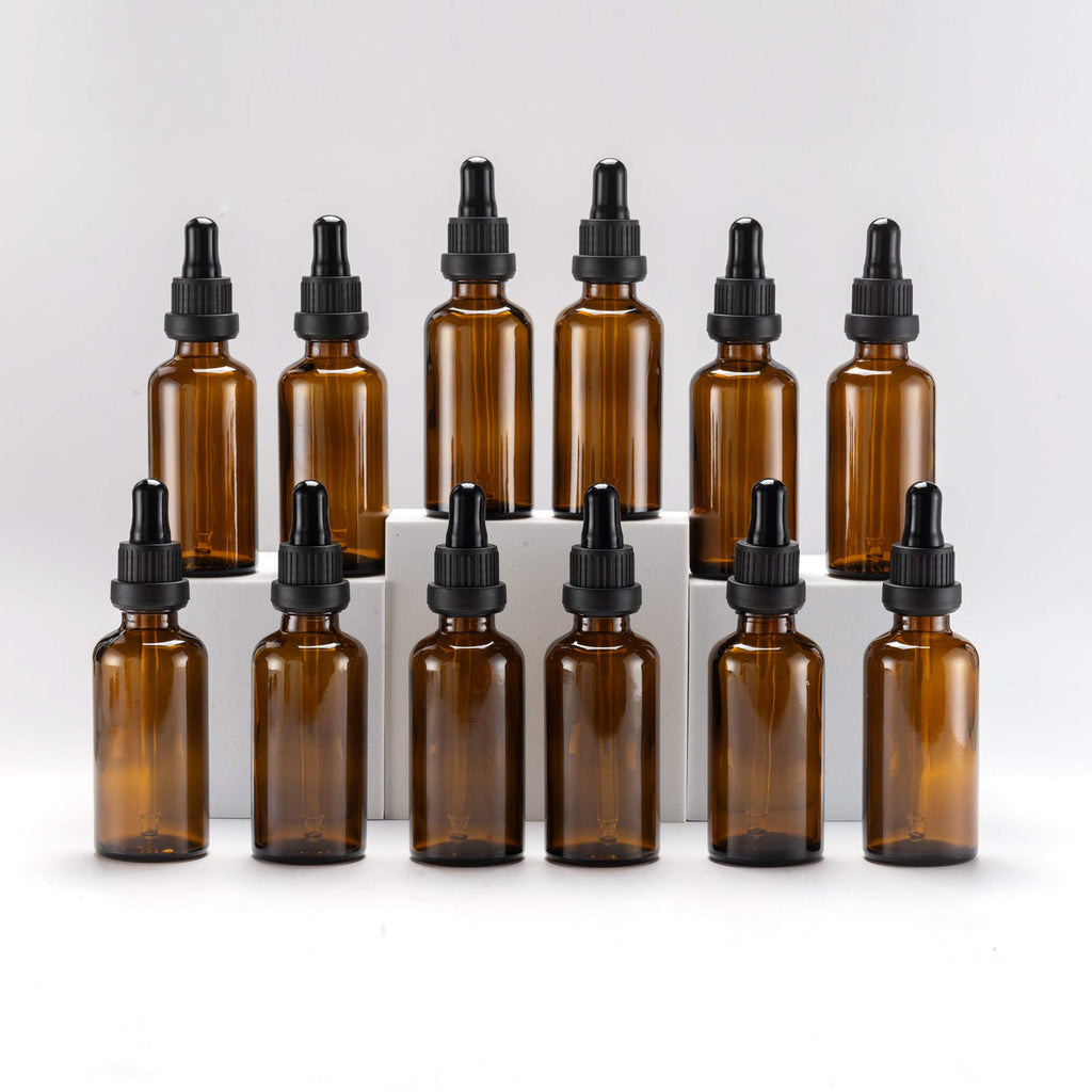 YIZHAO Pipettenflasche 30ml, Apothekerflasche Braunglas mit [Dropper Pipette Glas], Braunglasflasche für Ätherische Öl, Parfümöle,Aromatherapie,Düfte,Flüssigkeit – 6Pcs