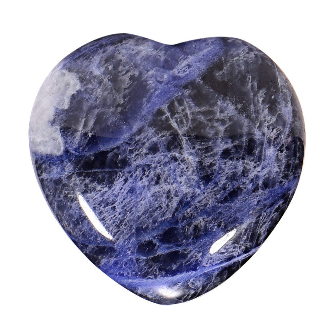 Morella Gemstone Heart Good Luck Charm, Stone Heart to Take with You, 3 cm, in Velvet Bag