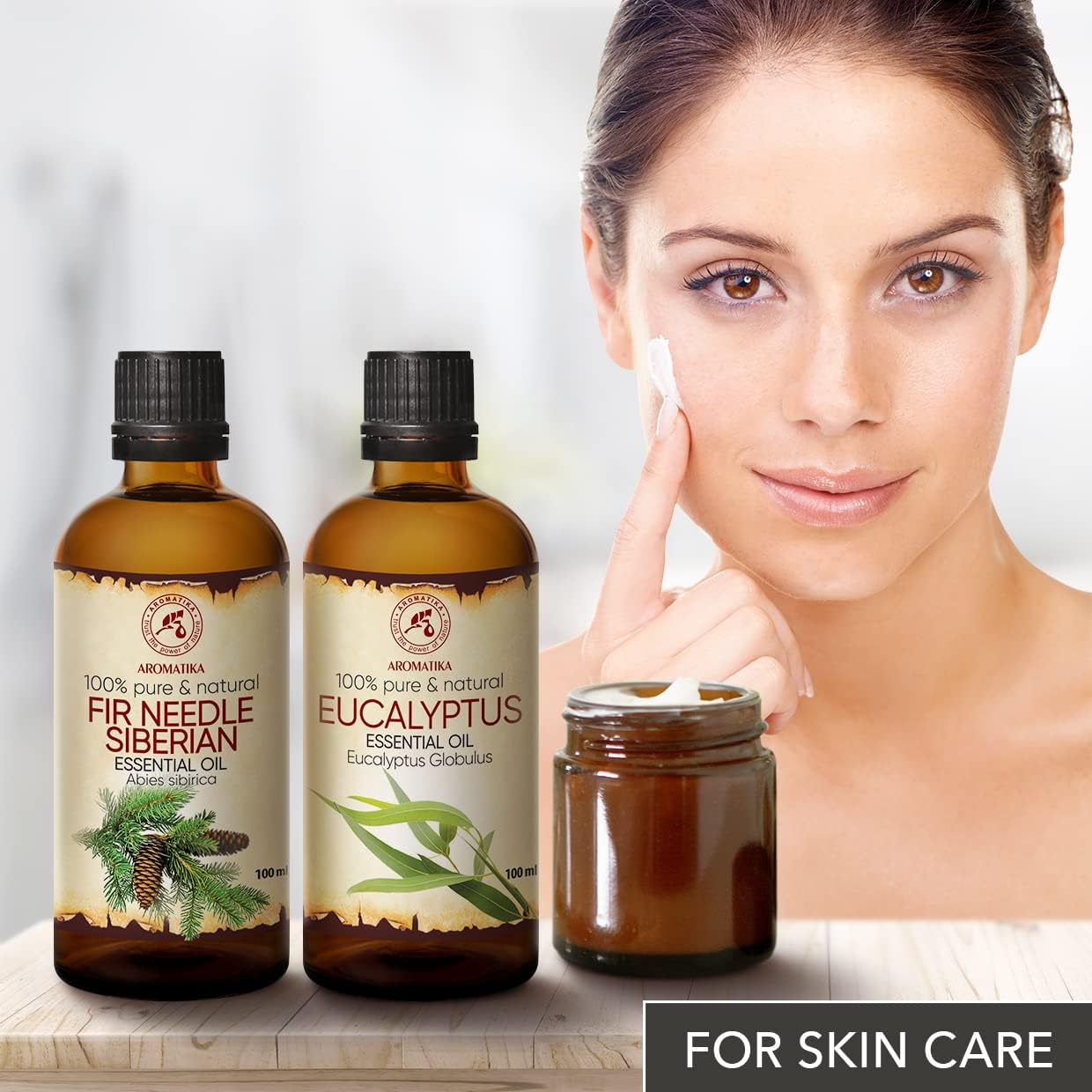 Ätherische Öle Set - 2x100ml - Fichtennadel Öl - Eukalyptusöl - Aromatherapie Geschenkset - Reine Nadelöle für Diffusers und Duftlampen - Öle für Seifenherstellung - Öle für Kerzen