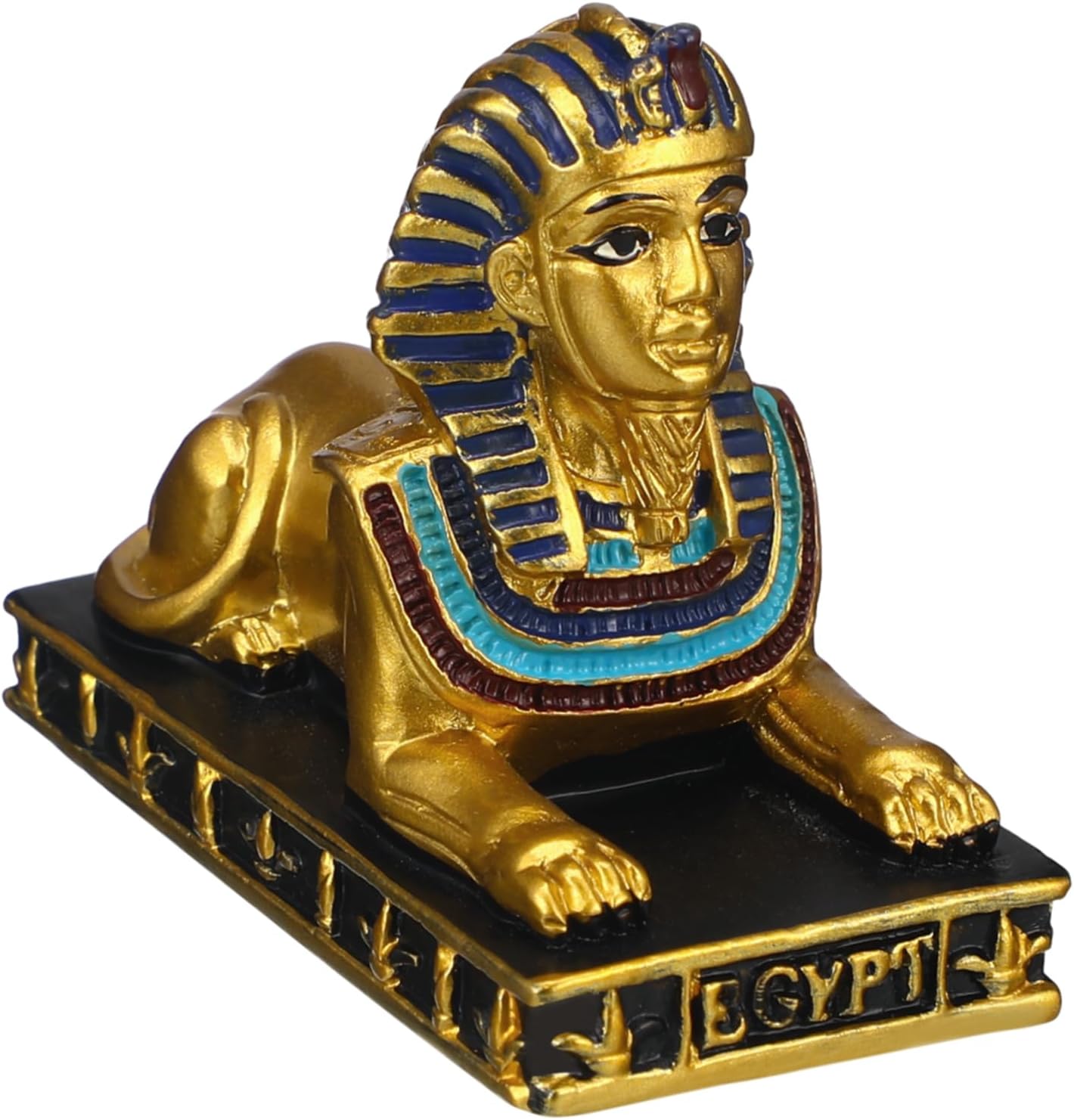 WINOMO Egyptian Sphinx Statue Sphinx by Giza Decoration Vintage Antique Home Office Table Decorations Ornaments Black Gold