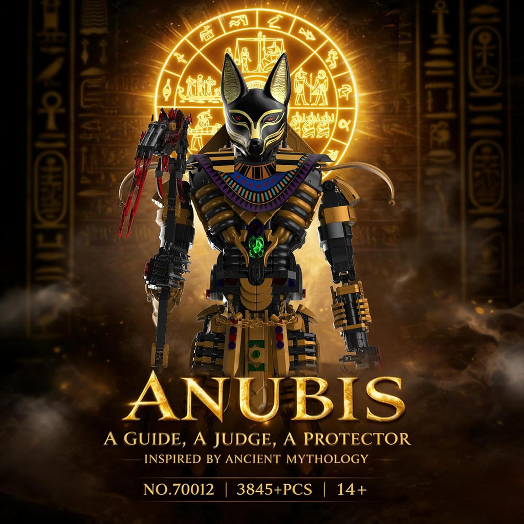 JMBricklayer Anubis Building Blocks Adults, Ancient Egyptian God Figure Building Toy, Large Mythical Egypt Dog Head Statue Decor Model, Height 66 cm, Construction Kit Gifts for Mythology Lovers