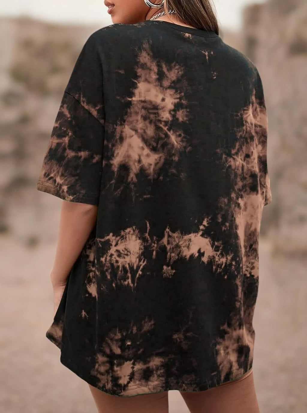 CSDAJIO Women's Casual Short Sleeve Loose Shirt Oversized T-Shirt Trendy Going Out Crew Neck Summer Graphic Tees