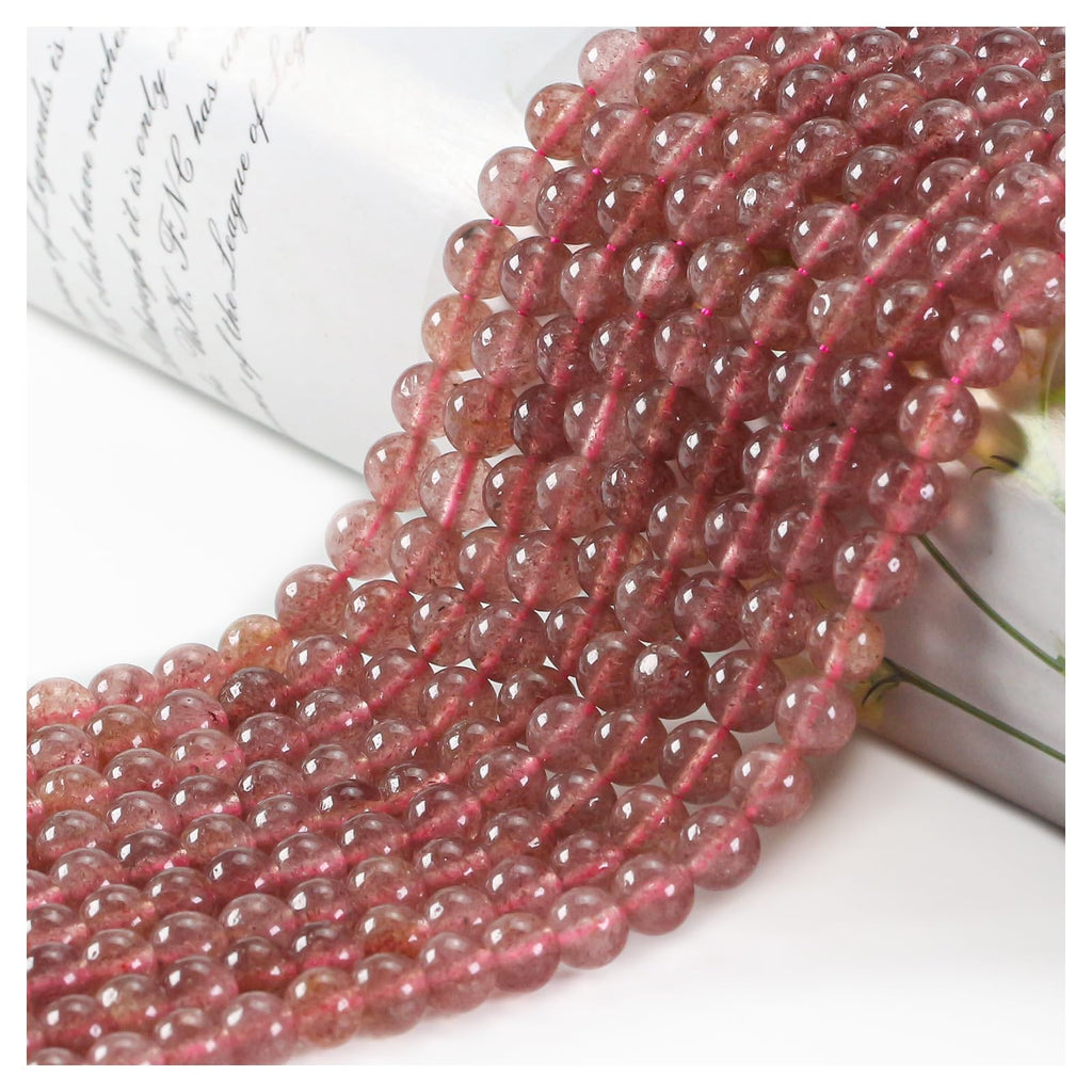Natural Stone Beads, Gemstone Beads, 45 Pieces, 8 mm, Natural Stone, Unakite Gemstone Beads, Polished Round Gemstones for Threading, Gemstones, Stone Beads for Bracelets, Necklaces, DIY Jewellery,