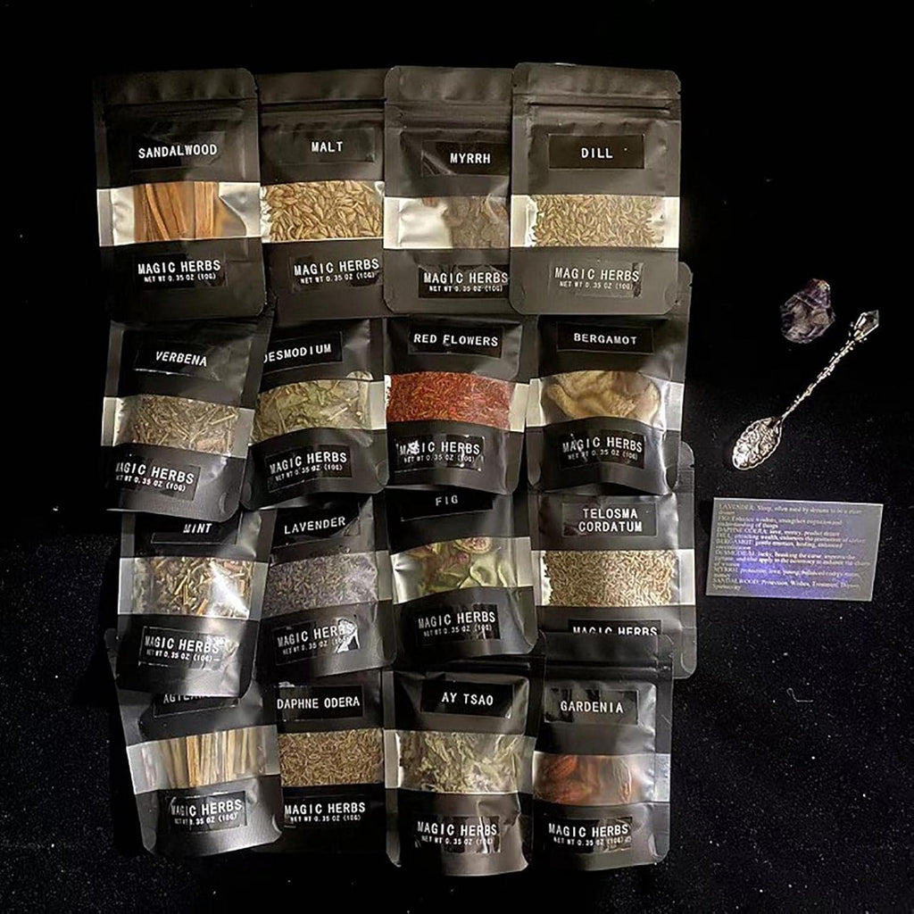 Craft Supplies Herbs, Kräuter Set, Kräuter Crystals Kerzen Starter Witch Kit Box, Witch Decor Wicca Altar Pagan Starter Crafts Set Für Wicca Craft Gifts