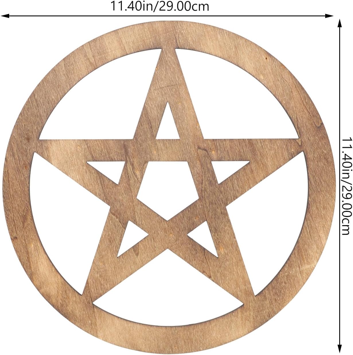 TOPBATHY Pentagram Wooden Wall Decoration Practical Altar Ornament Carved Decoration