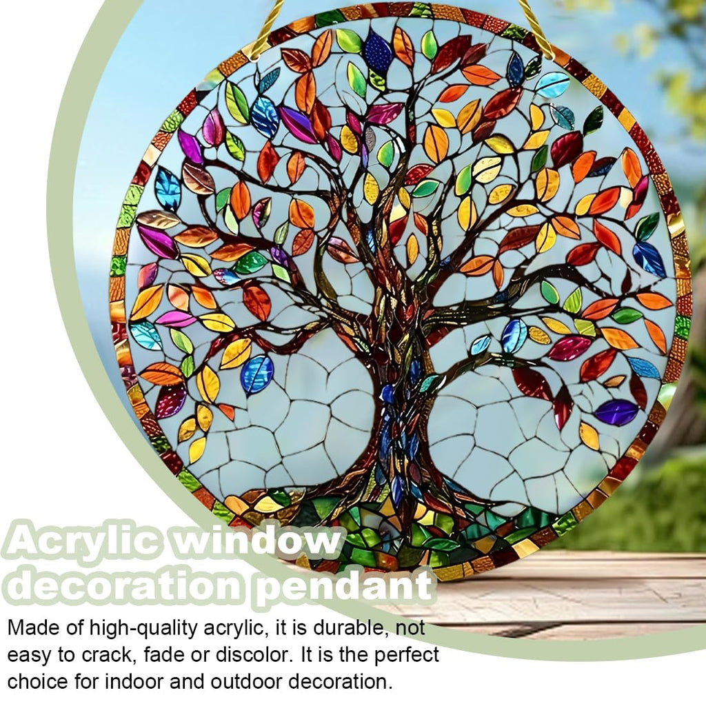 Vintage Lebensbaum Metall Wandkunst Wanddeko Gartendeko Deko Wohnzimmer Schlafzimmer (20 X 20 cm)