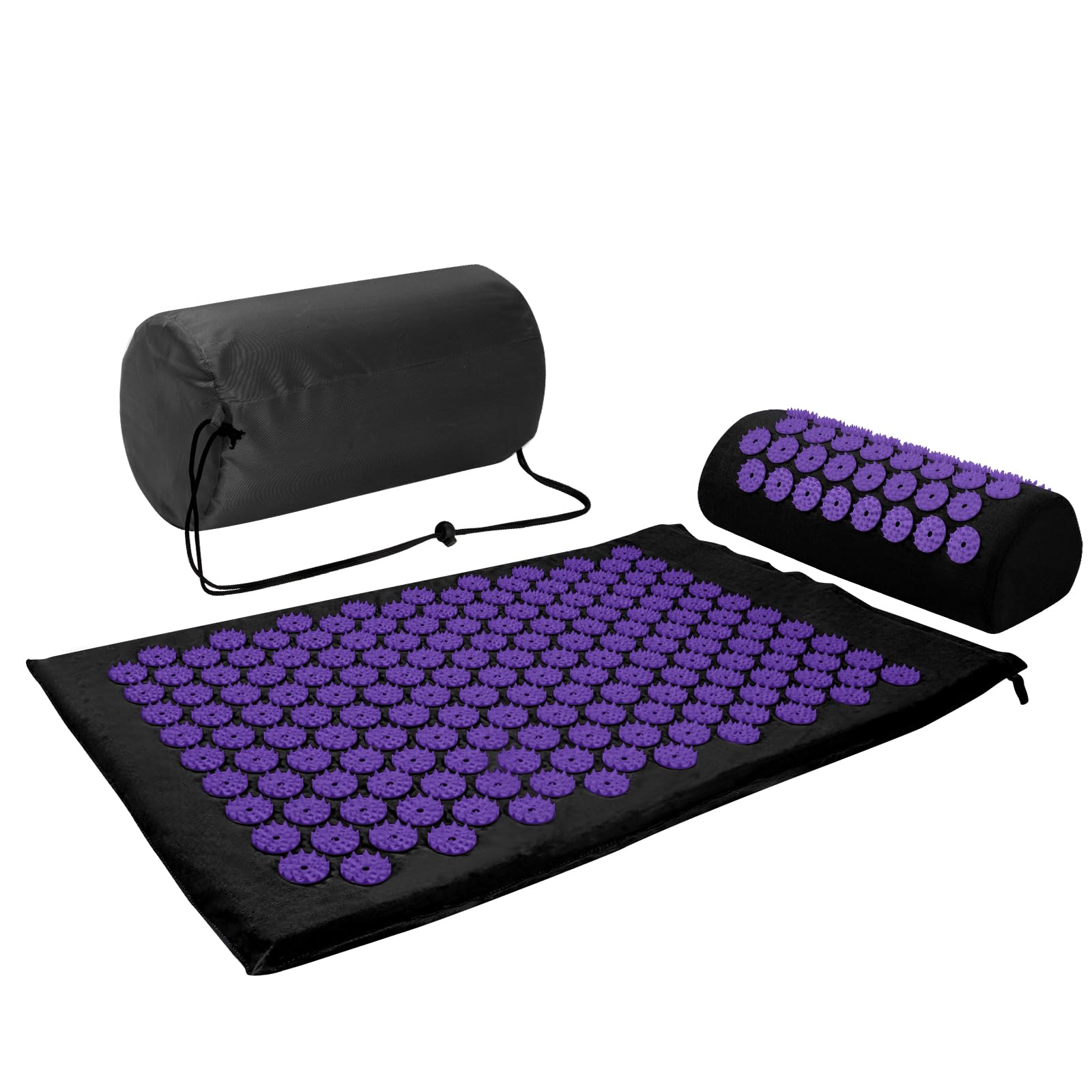 Acupressure Mat, Acupuncture Mat, Acupressure Mat for Relief of Neck and Back Pain, Acupressure Mat with Muscle Relaxation and Stress Relief, Shiatsu Mat for Sciatica Relief, Purple White