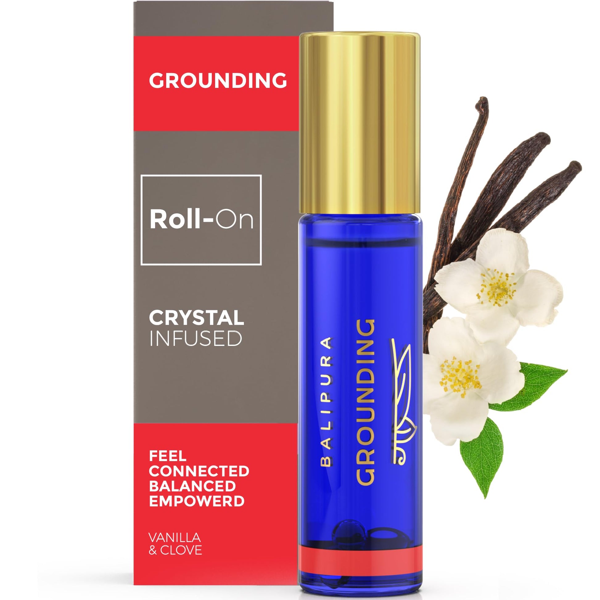 BALIPURA - "Birthing" Crystal Aura Roll On - Natural Healing Oil - Moonstone, Amethyst Gemstones & Crystals - Essential Oil Blends - 8 ml