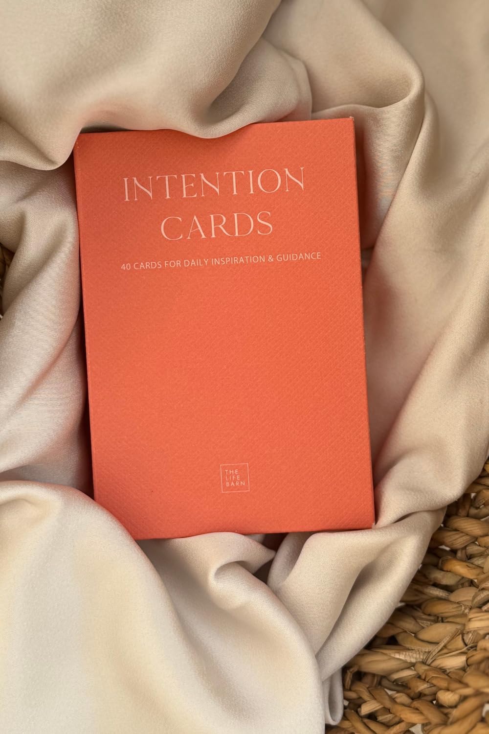 40 Intention & Orakelkarten Affirmationskarten in hochwertiger Leinenbox Achtsamkeit & Selbstreflexion