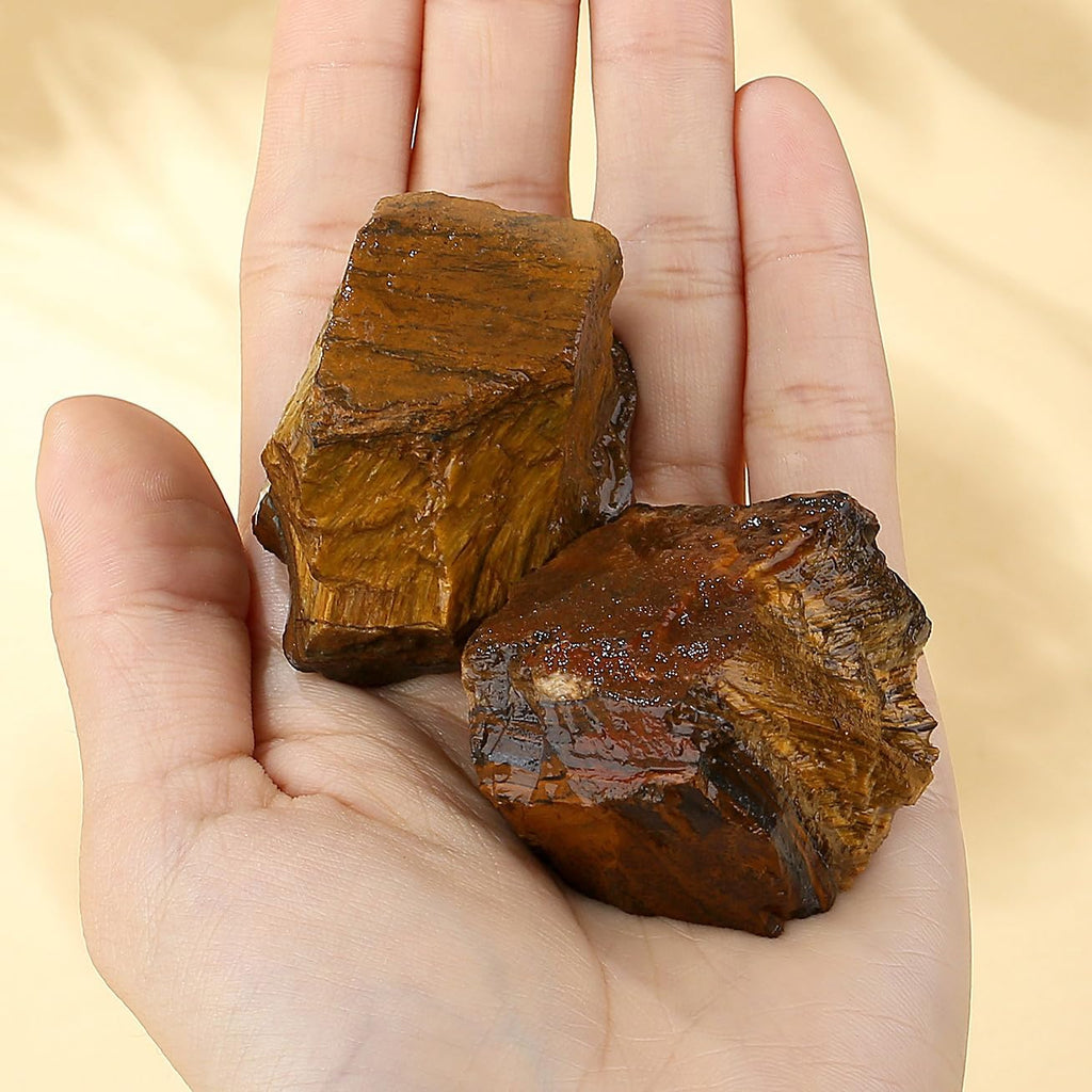 XIANNVXI Tigerauge Große Rohstein Kristalle Tigerauge Stein Echt Premium Wasserstein Naturstein 4.5–5.5 cm,1PC