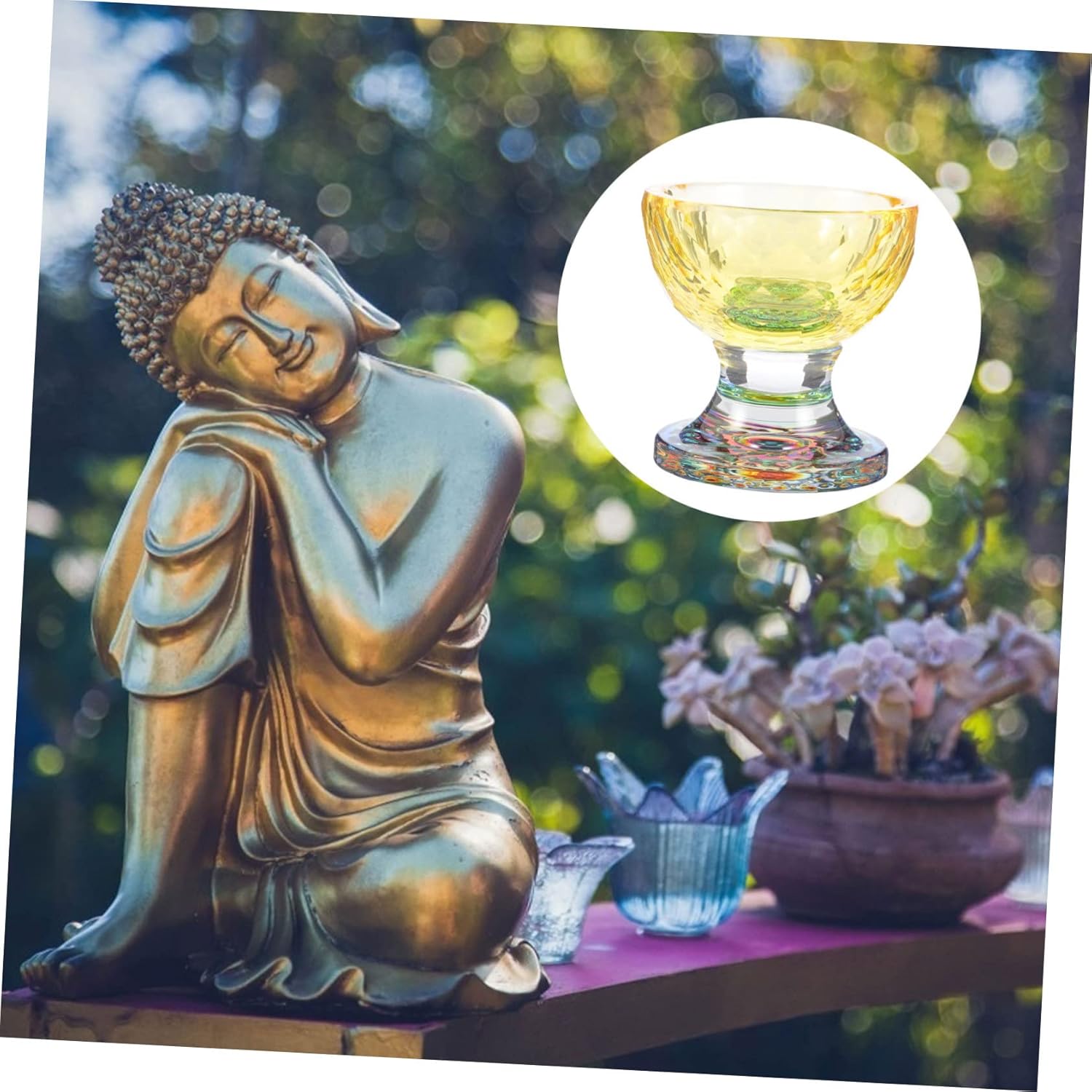 Zerodeko 1Stück Buddhistische Wasserschale für Altarrituale und Tempelgebrauch Vielseitig Einsetzbar Opfer und Aufbewahrungsschale
