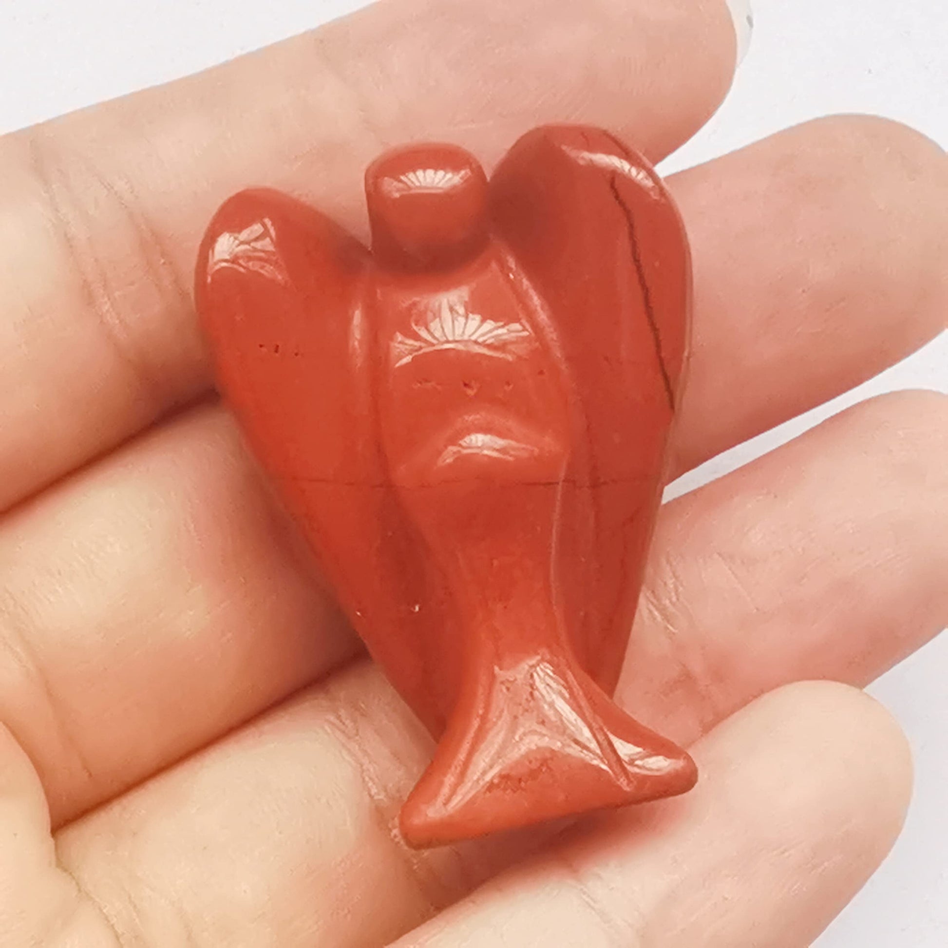 Natürliche Lila Lepidolith Heilung Kristall Gebet Schutzengel Statue,38mm Schnitzen Tasche Palm Stein Figuren Dekoration