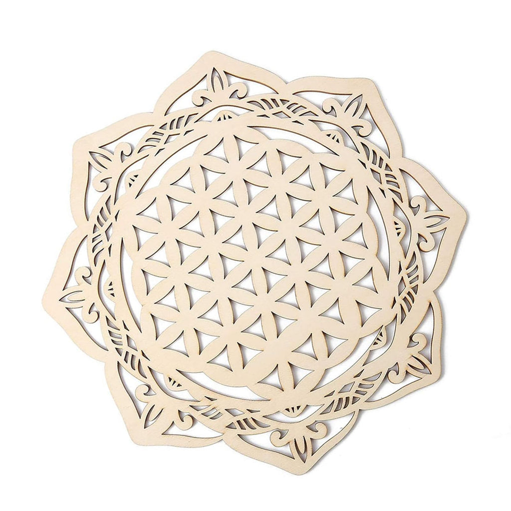 Pomurom Baum des Lebens Wanddeko, 28CM Heilige Geometrie aus Wandkunst, Grid Board Spirituelle Symbol für Yoga Meditation Zuhause Schlafzimmer Wohnzimmer Wandschmuck Dekoration