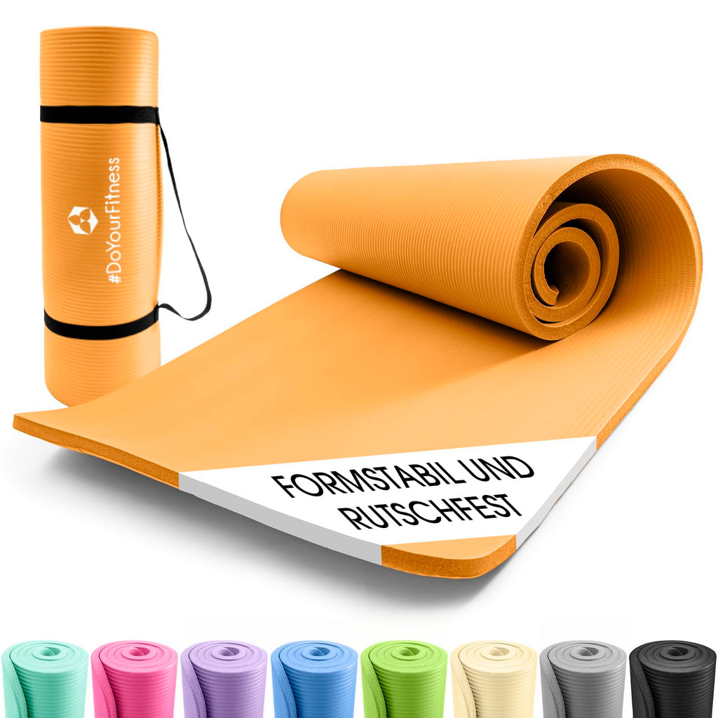 #DoYourFitness Yoga Mat Non-Slip. For Beginners and Advanced Users. Thickness from 0.8 cm to 2 cm. Joint-friendly Gymnastics Mat. 183 cm x 61 cm or XXL 190 cm x 100 cm (Suitable for Indoor/Outdoor)