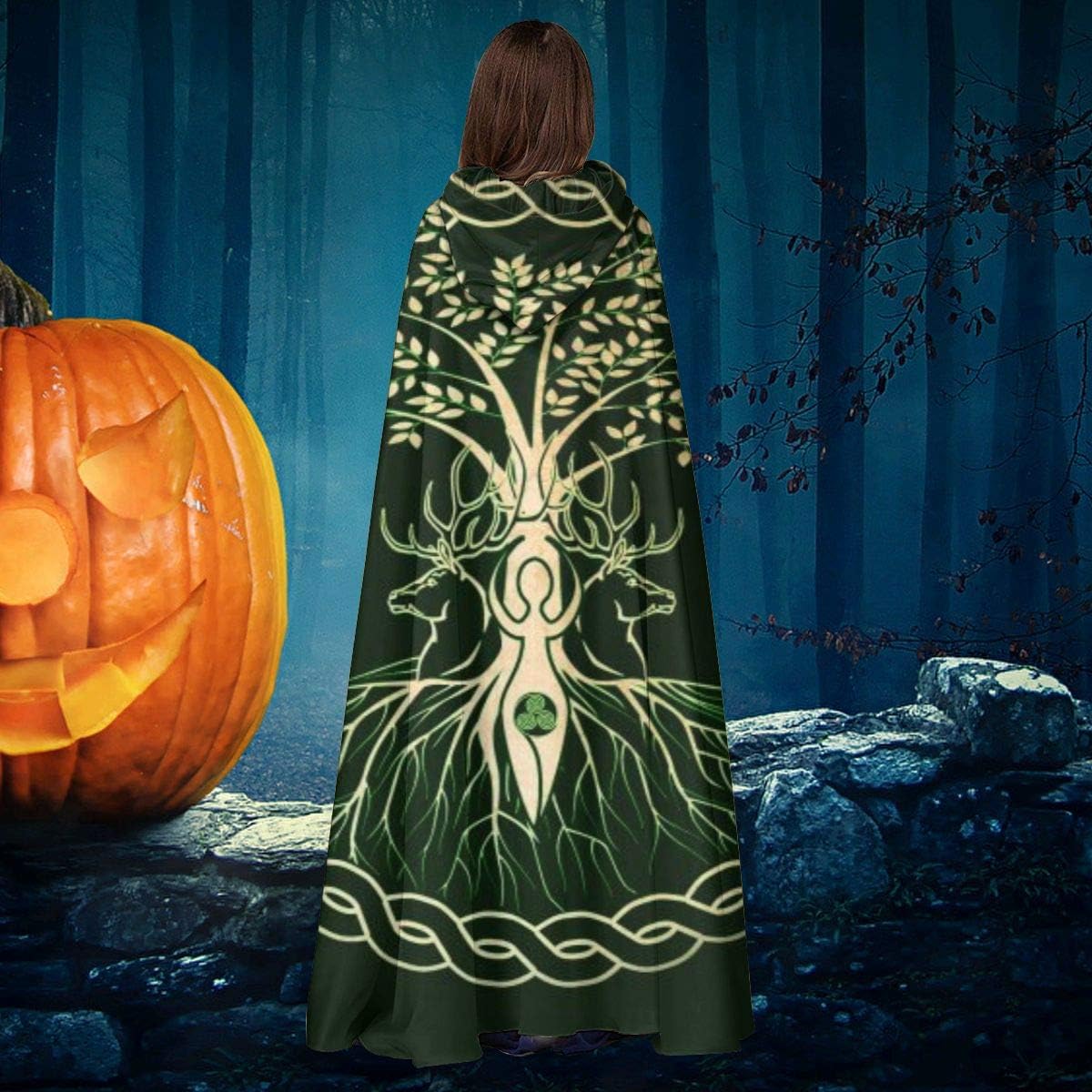 Celtic Ritual Norse Nordic Viking Goddess Wiccan Wicca Halloween Wizard Witch Hooded Robe Cloak Christmas Hoodies Cape Cosplay For Adult Party Favors Supplies Dresses Clothes Gifts Costume