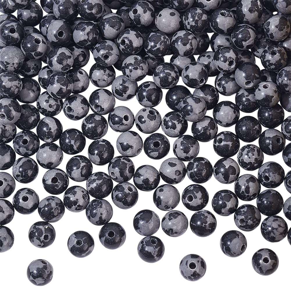 NBEADS Gemstone Beads Kunzite Beads Grade AB Round Natural Beads for Jewellery Making 1 Strand of 49 Pieces 8 mm