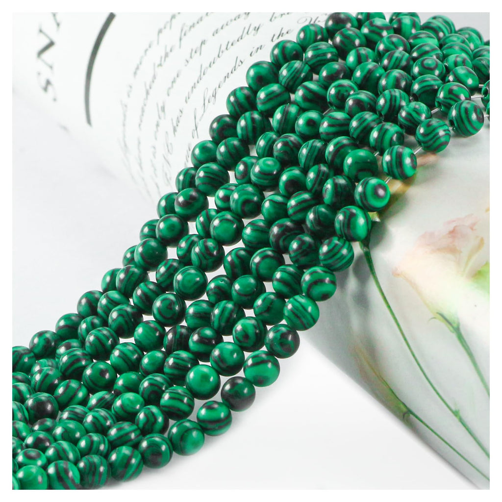 Natural Stone Beads, Gemstone Beads, 45 Pieces, 8 mm, Natural Stone, Unakite Gemstone Beads, Polished Round Gemstones for Threading, Gemstones, Stone Beads for Bracelets, Necklaces, DIY Jewellery,