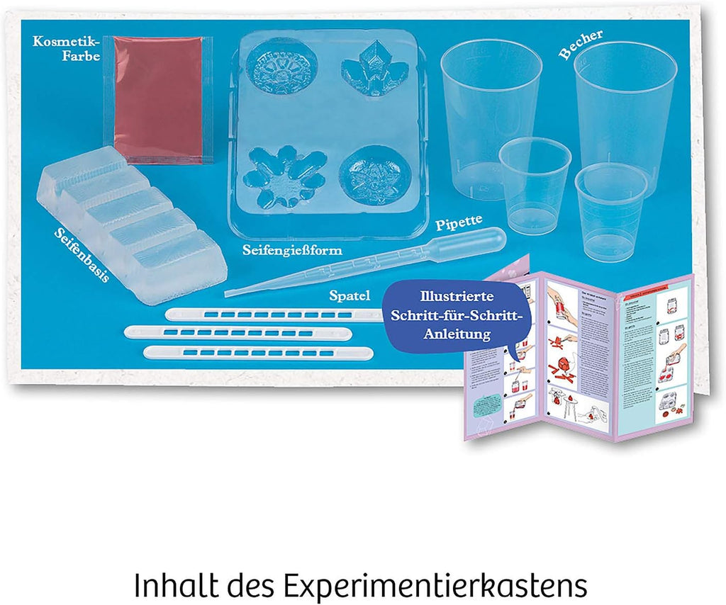 KOSMOS 657925 Kristall-Seife, Schöne Seifen selbst gießen und gestalten, DIY Seifen selbst herstellen, Experimentier-Set für Kinder ab 8 Jahre, Mitbringsel, Geschenk für Kindergeburtstag