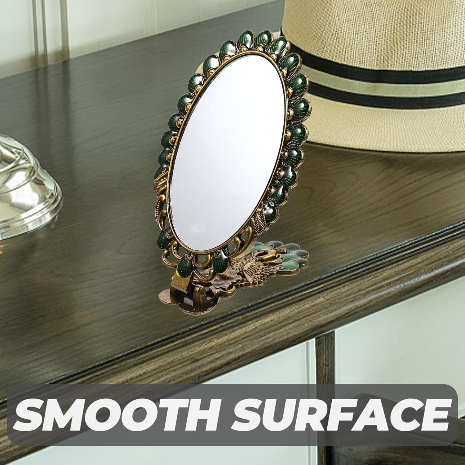 PACKOVE Vintage Handspiegel Gothic Handspiegel Handschminkspiegel Retro Faltbare für Mädchen und Damen