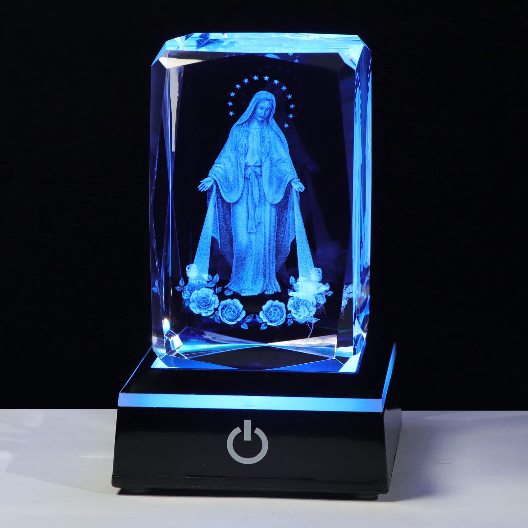 Movdyka 3D Crystal Jesus Figurine Religious Gifts for Women Men Christian