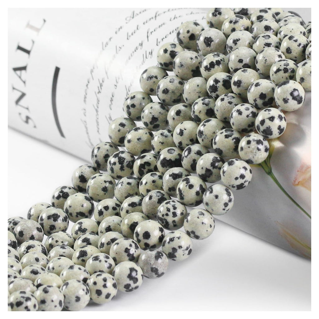 Natural Stone Beads, Gemstone Beads, 45 Pieces, 8 mm, Natural Stone, Unakite Gemstone Beads, Polished Round Gemstones for Threading, Gemstones, Stone Beads for Bracelets, Necklaces, DIY Jewellery,