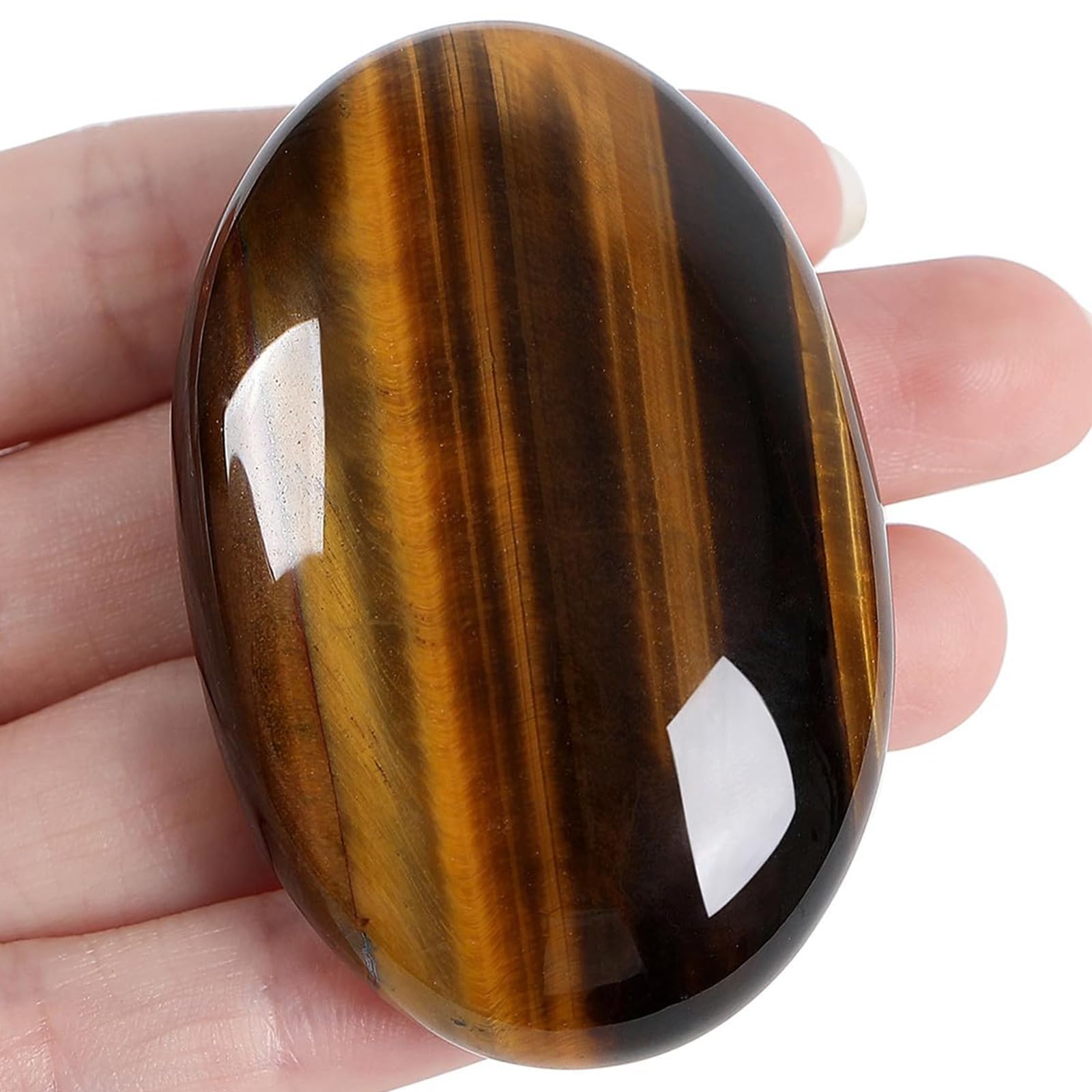 XIANNVXI 2.4 Inch Large Crystals Moonstone Gemstones Worry Stones Natural Labradorite Polished Oval Palm Bag Stone Healing Crystal Energy Stone Spiritual Gifts 1 Piece