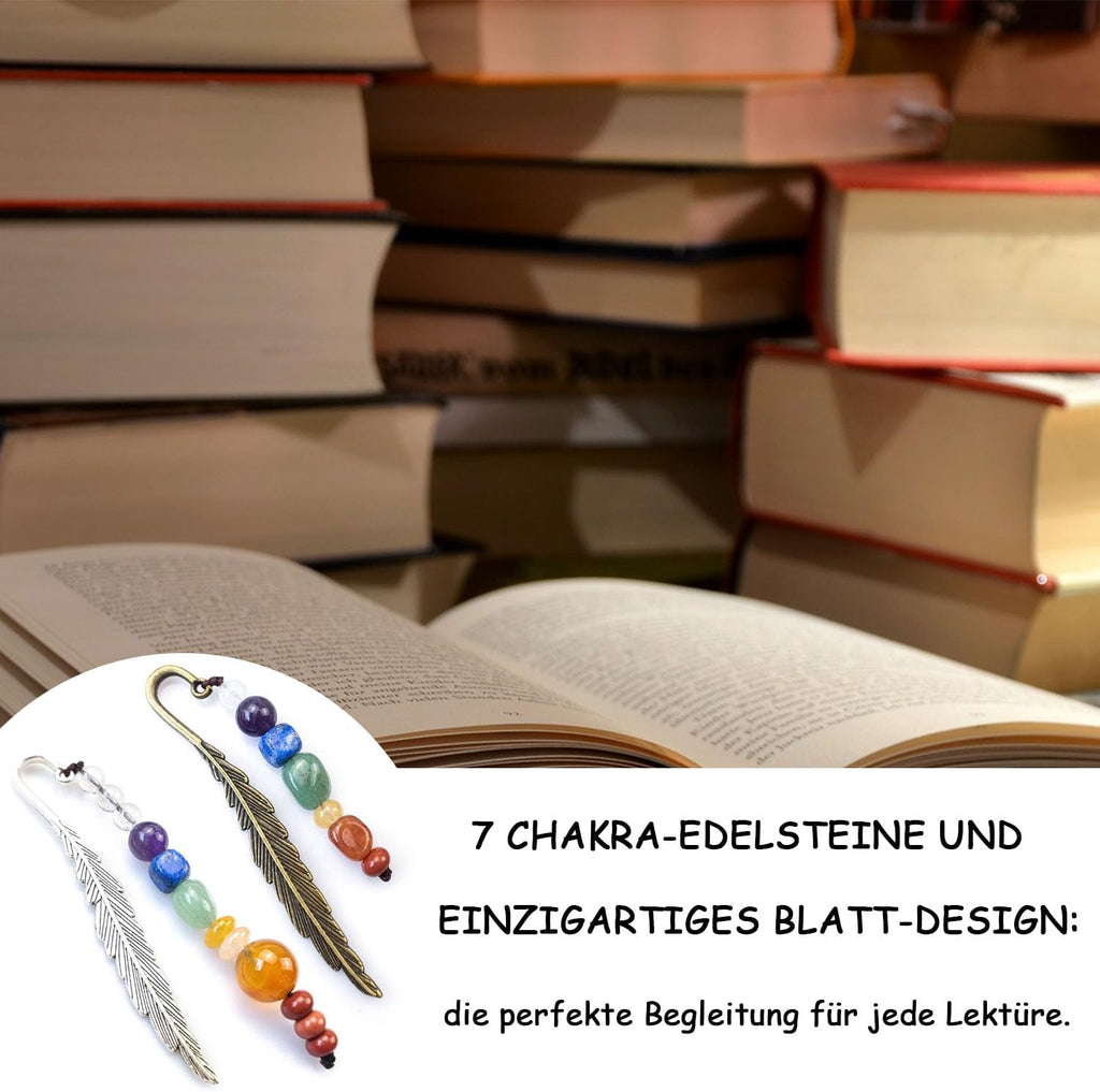 7 Chakra Lesezeichen Goldener Schnatz Bookmark Spirituelles Lesezeichen für Achtsamkeit & Energiebalance - Einzigartiges Geschenk für Bücherliebhaber (Silber)