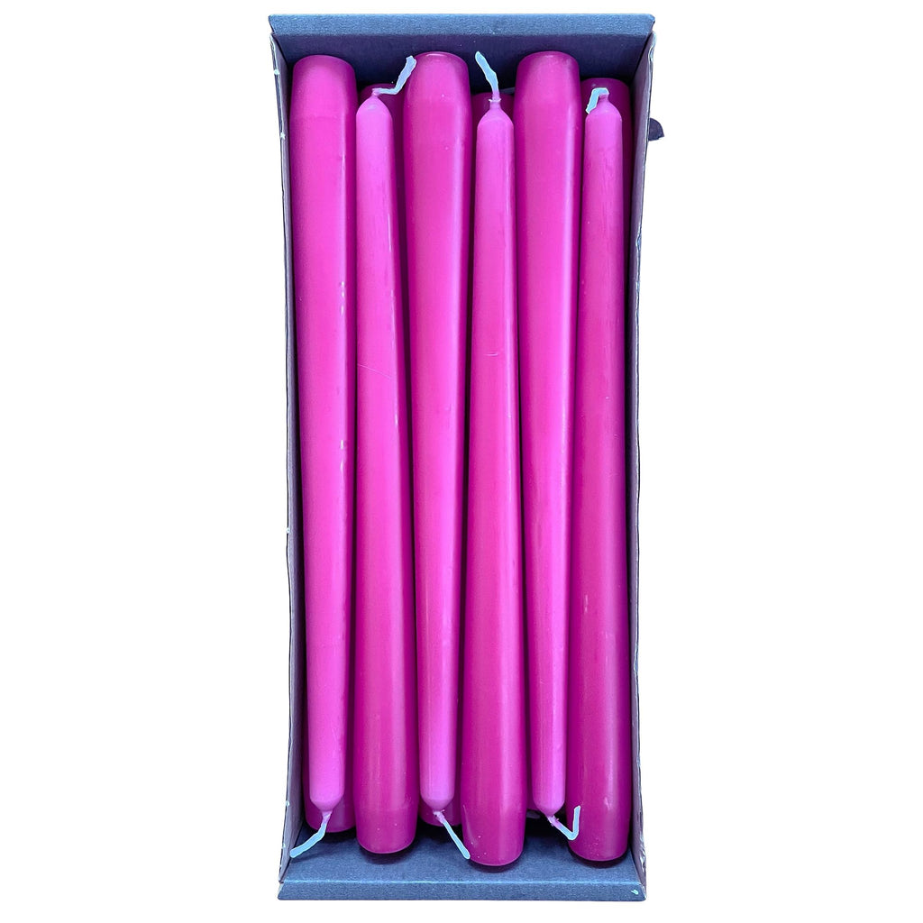 Nordring Pack of 12 Taper Candles 2.3 cm x 25 cm High Antique Pink - RAL Certified, Drip Free & Low Smoke, Approximately 8 Hours Burn Time - Table Decoration & Candlestick