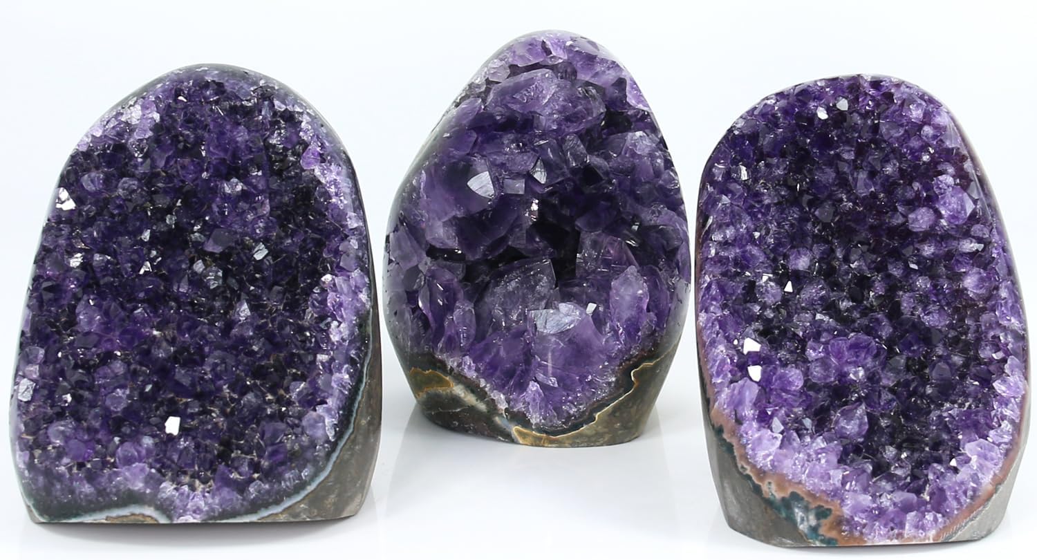 Amethyst Crystal Rock, Real Amethyst Stone, Amathesis Crystal Cluster Geode, Purple Crystals and Healing Stones, Amatista Piedra Natural, Cuarzos Originales De Energia Y Piedras, Columnar (500g)