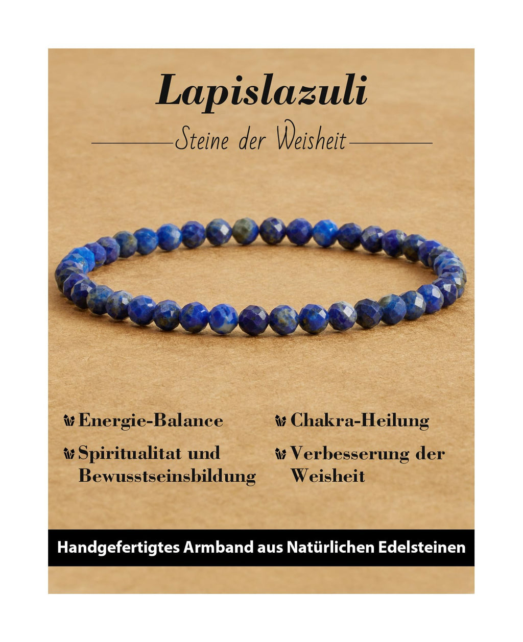 4 mm Stretch Bracelet Made of Real Natural Stone Beads, Healing Stone Bracelet, Yoga Bracelet for Women, Men, Lucky Bracelet, Friendship Bracelet, Replacement Beads Included