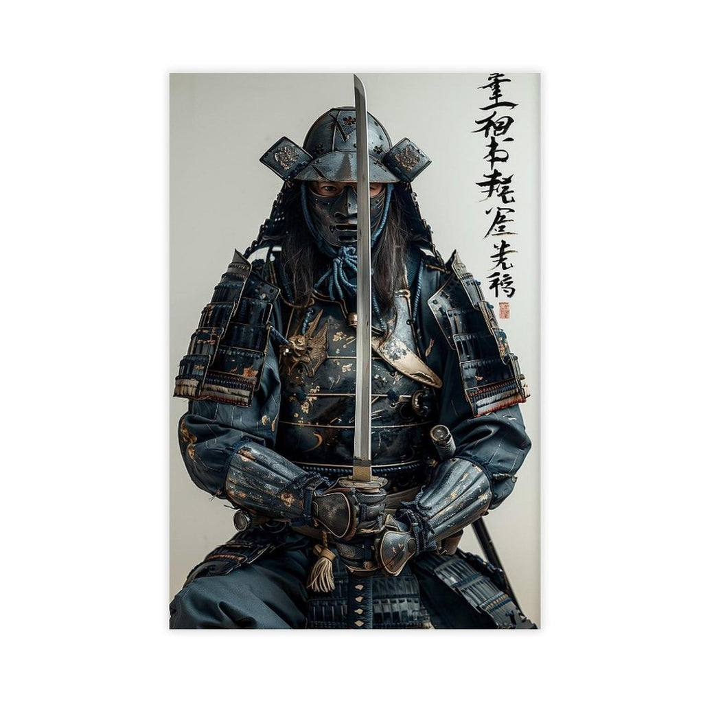 UTGN Spirituelle Kunst Samurai, Leinwand-Poster, Wandkunstdruck, Bild, Gemälde, 30 x 45 cm