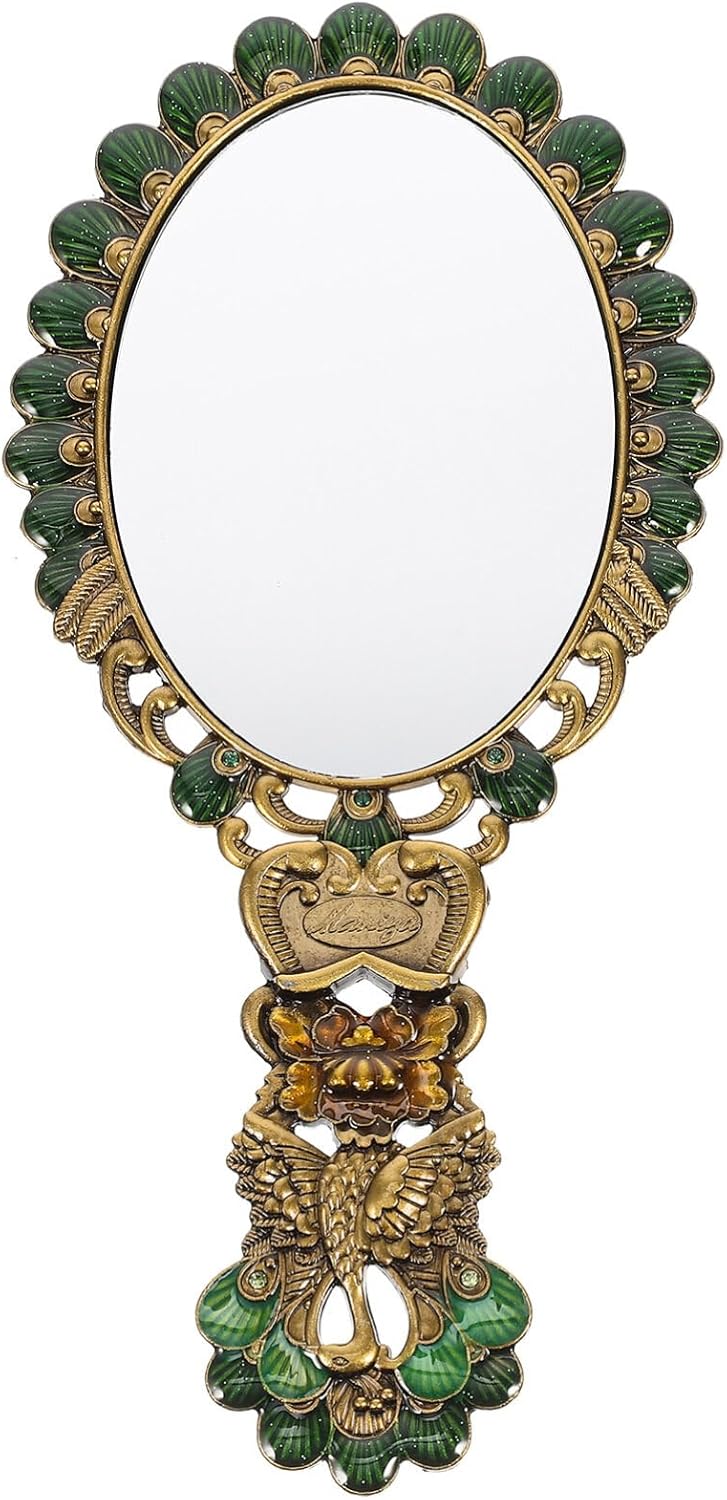 PACKOVE Vintage Handspiegel Gothic Handspiegel Handschminkspiegel Retro Faltbare für Mädchen und Damen