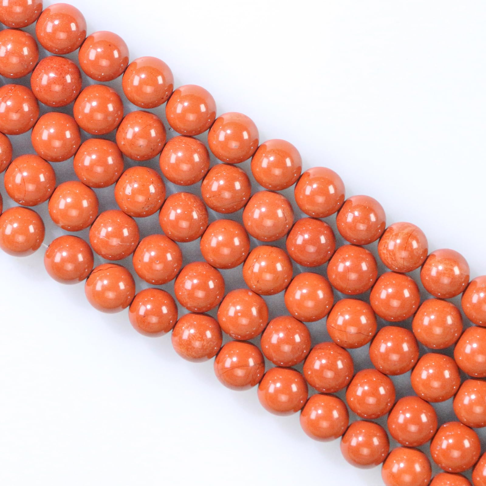 Natural Stone Beads, Gemstone Beads, 45 Pieces, 8 mm, Natural Stone, Unakite Gemstone Beads, Polished Round Gemstones for Threading, Gemstones, Stone Beads for Bracelets, Necklaces, DIY Jewellery,