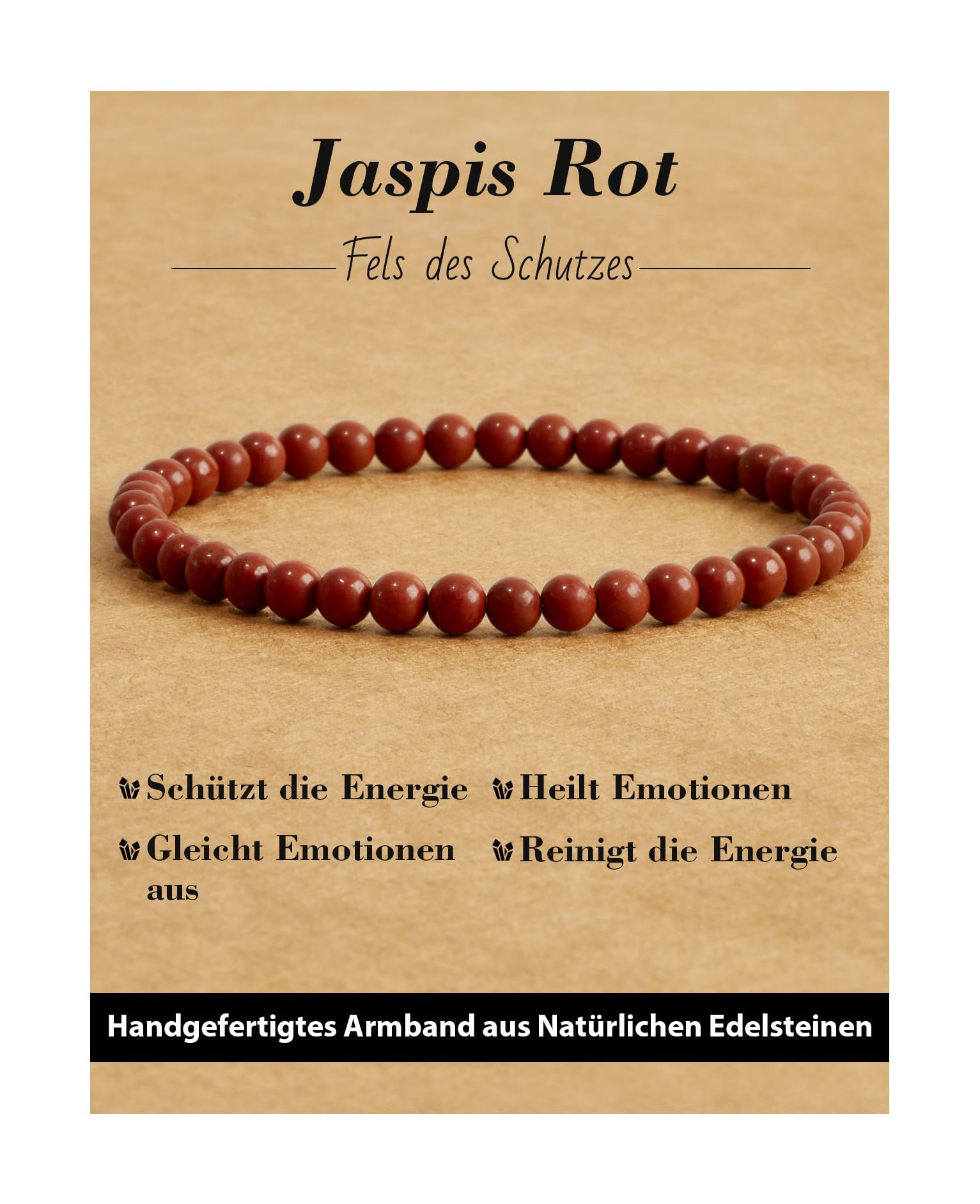 4 mm Stretch Bracelet Made of Real Natural Stone Beads, Healing Stone Bracelet, Yoga Bracelet for Women, Men, Lucky Bracelet, Friendship Bracelet, Replacement Beads Included