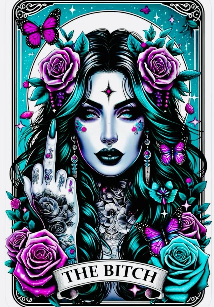 GQYCZZ Lilith Queen of the Night Diamond Art Kits for Adults, Tarot Card Diamond Painting Kits for Beginners, DIY 5D Gothic Full Drill Round Diamond Painting Gem Art for beginner, Home Wall Decor12x16