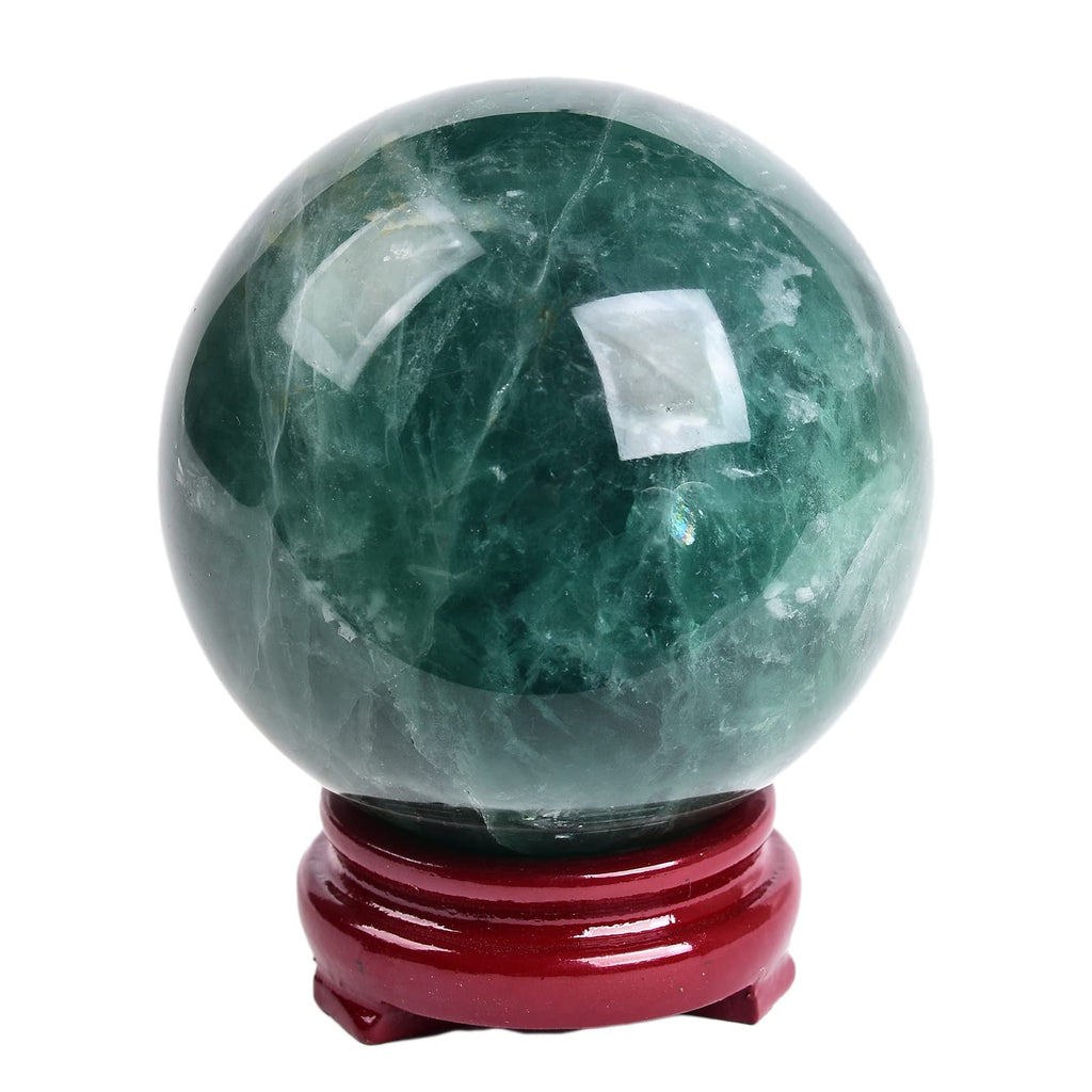 JIC Gem Large Crystal Ball with Stand Pietersite Crystal Ball Gemstone Decorative Ball for Home Decoration Altar Reiki Feng Shui Crystal Gift 80-90mm